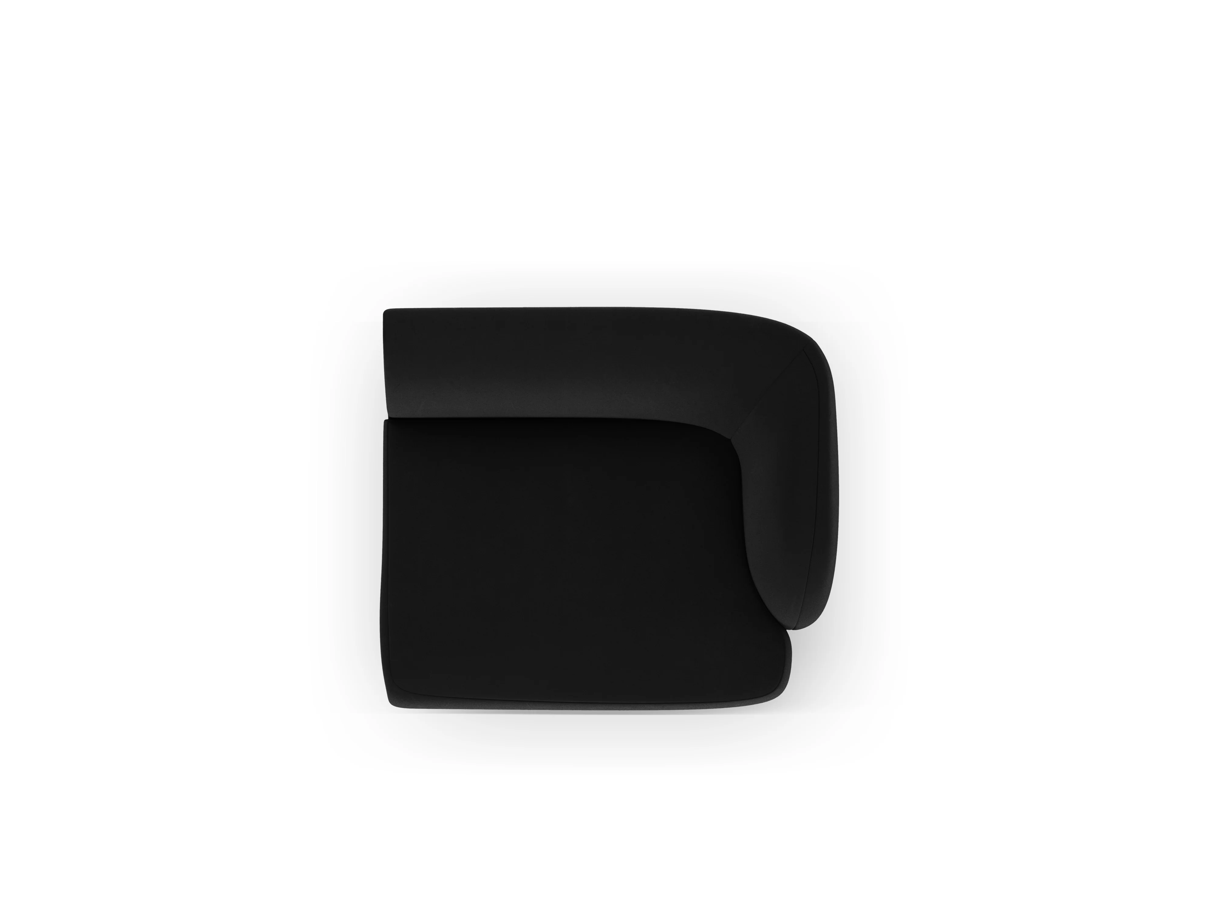 Sofa modułowa aksamitna MILEY - moduł prawostronny czarny - Image 3