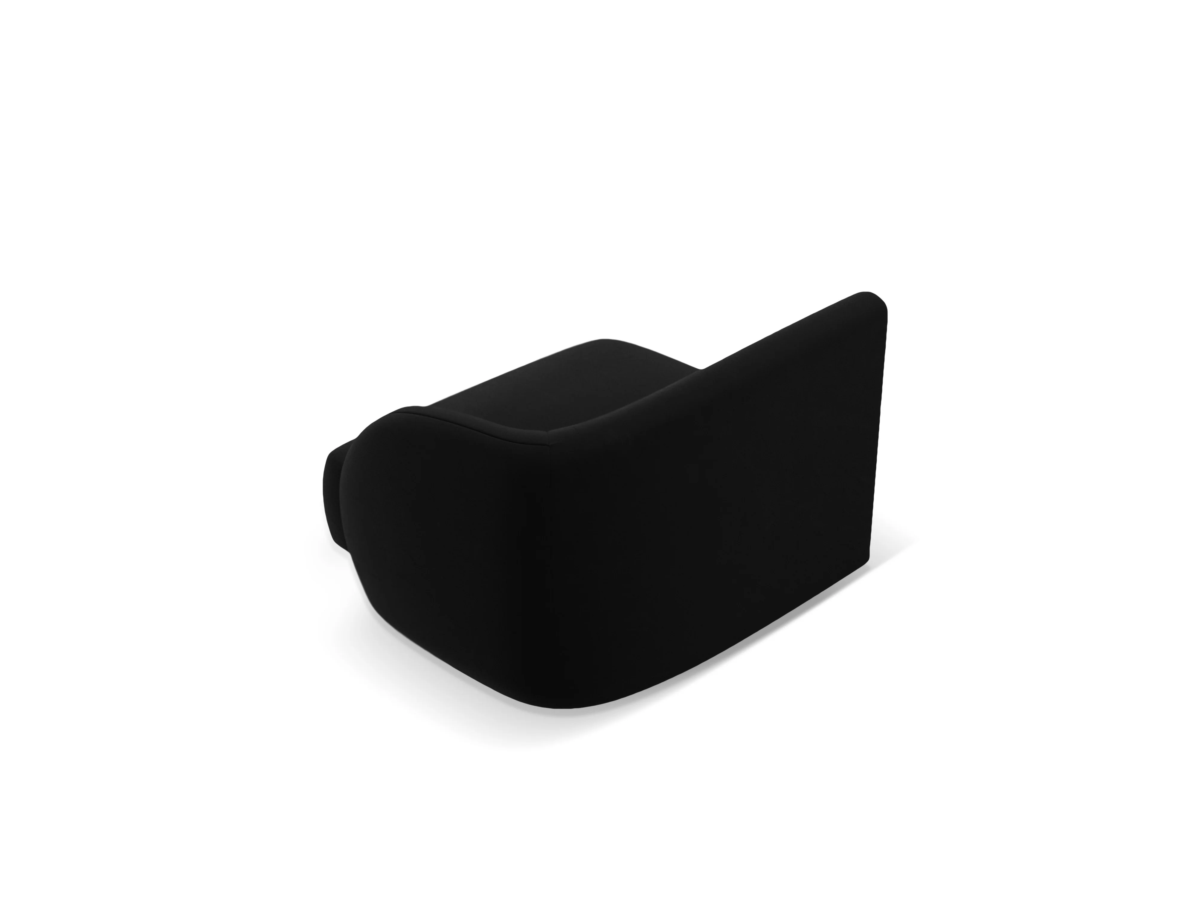Sofa modułowa aksamitna MILEY - moduł prawostronny czarny - Image 4
