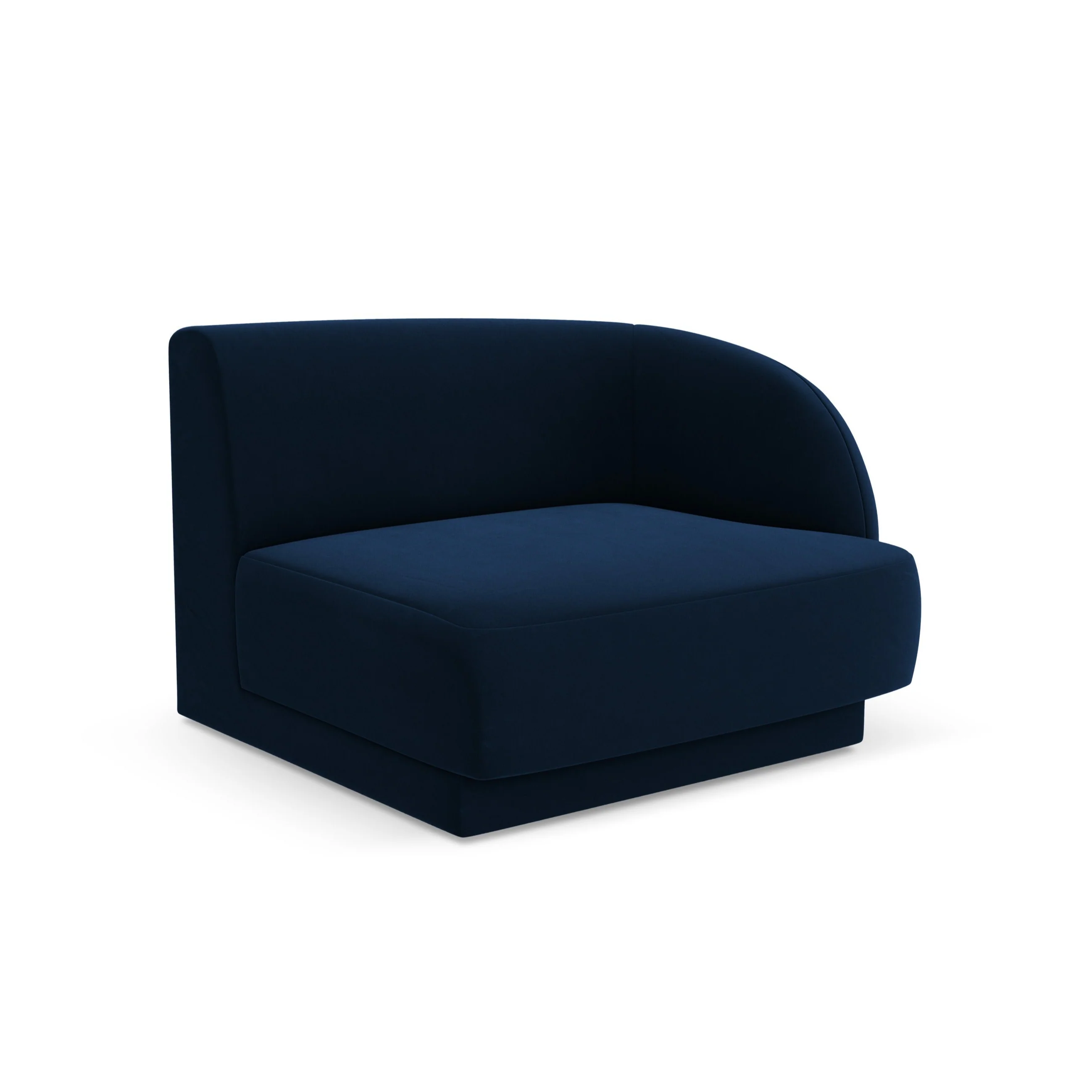 Sofa modułowa aksamitna MILEY - moduł prawostronny granat królewski - Image 2