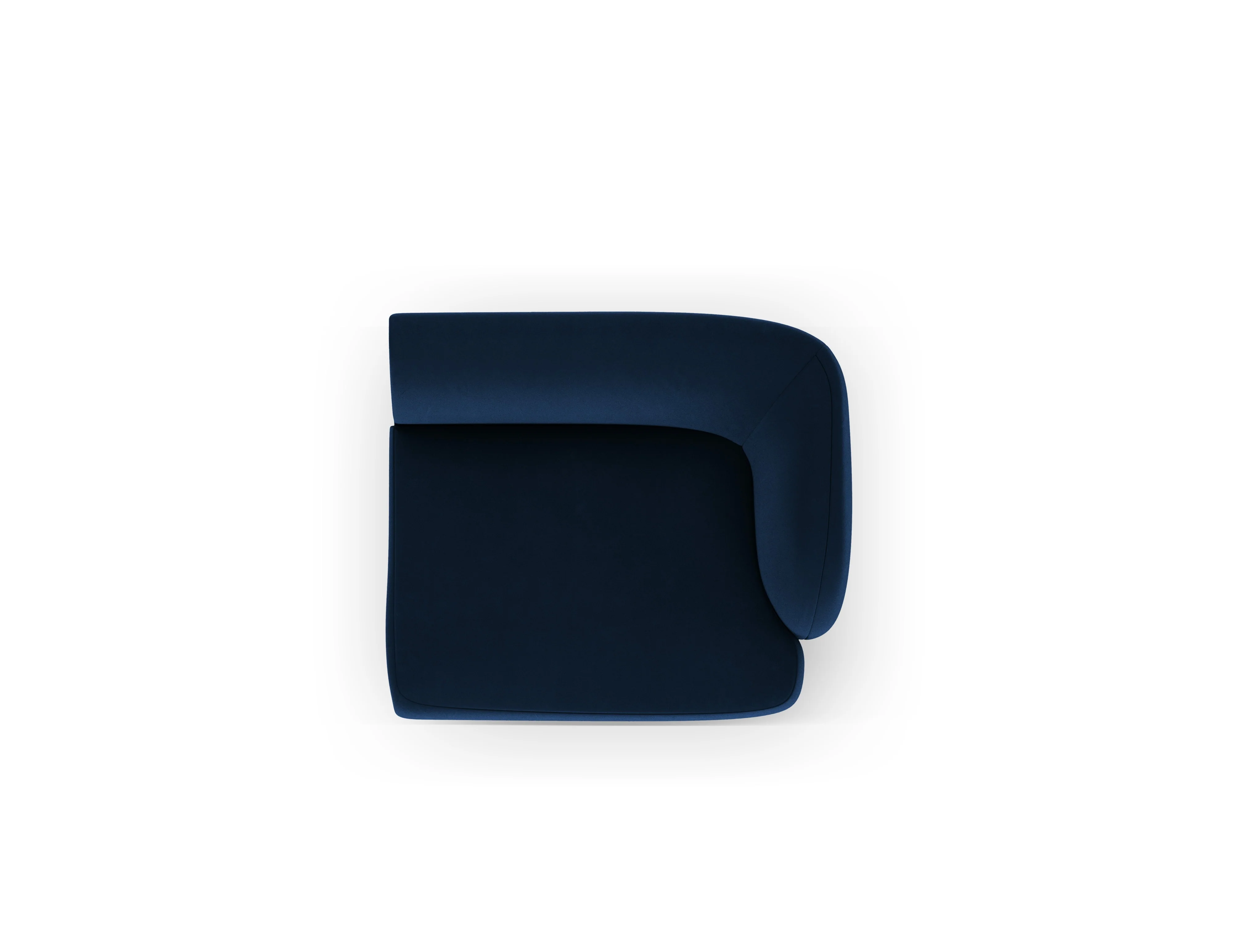 Sofa modułowa aksamitna MILEY - moduł prawostronny granat królewski - Image 3