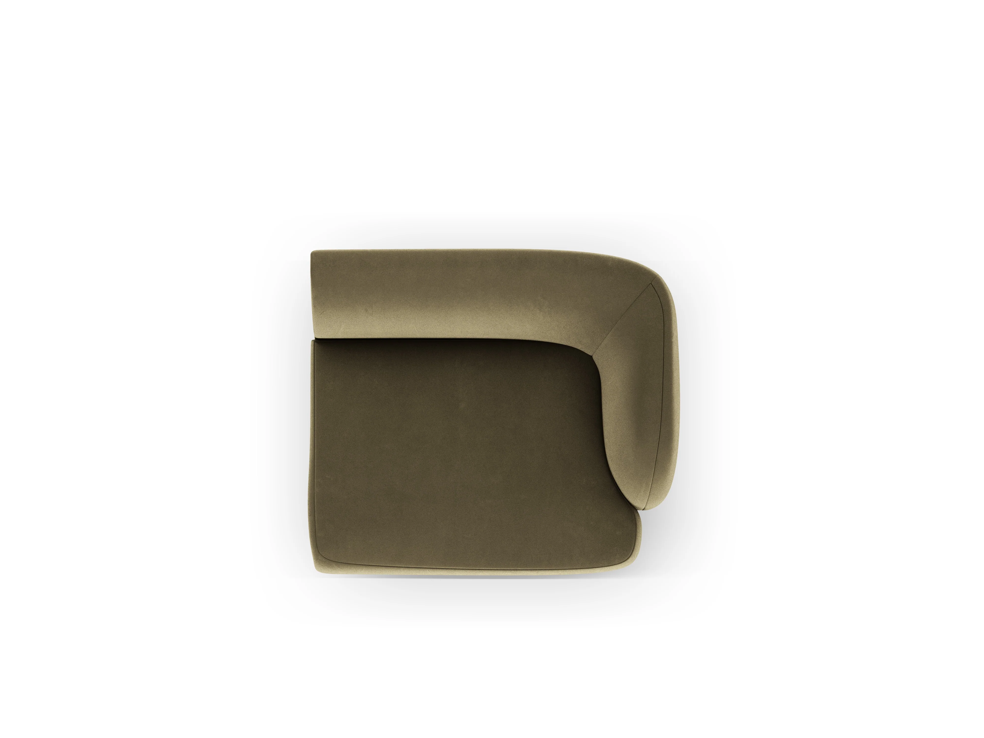 Sofa modułowa aksamitna MILEY - moduł prawostronny zielony - Image 3