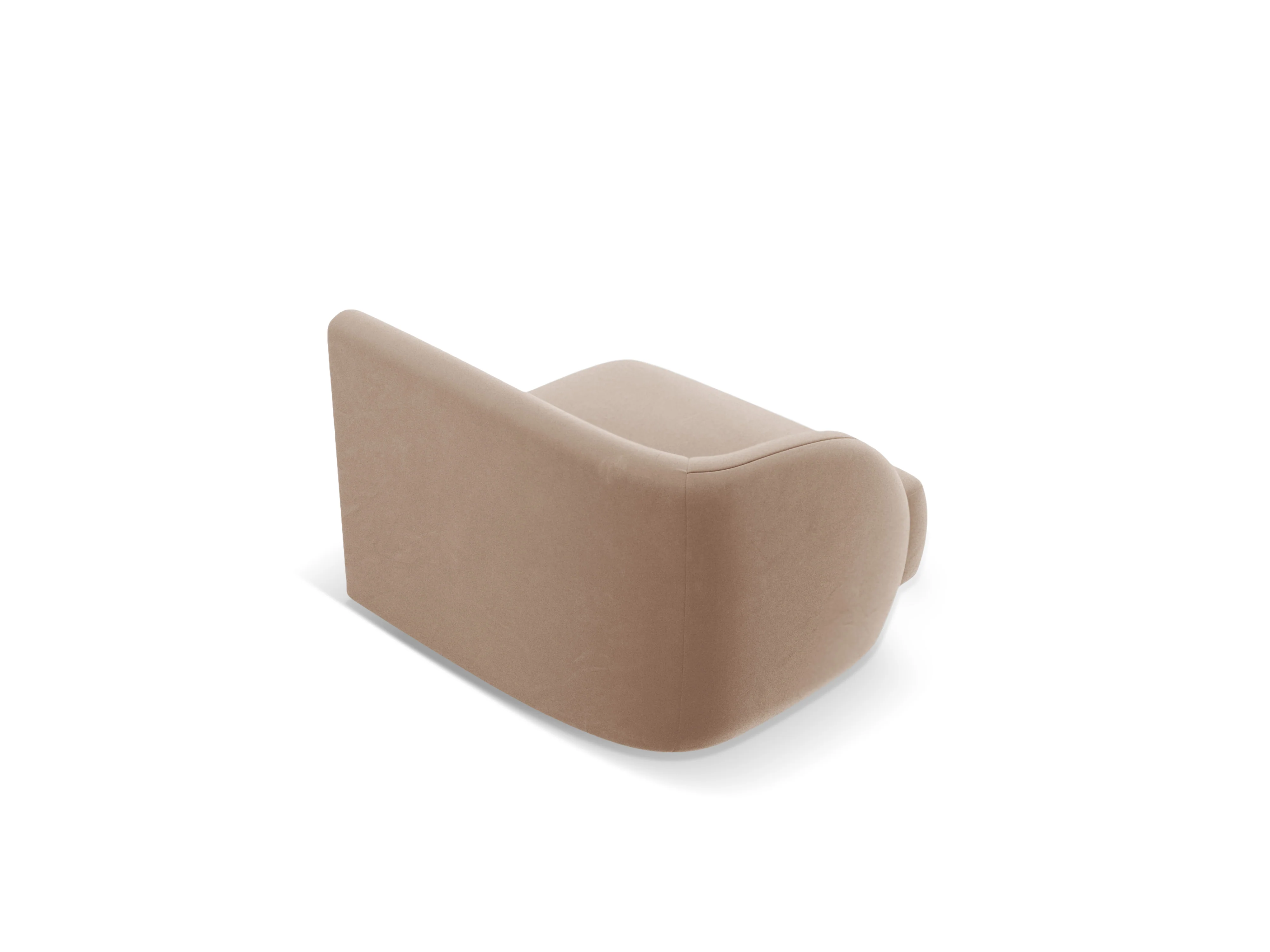 Sofa modułowa aksamitna MILEY - moduł lewostronny cappuccino - Image 3