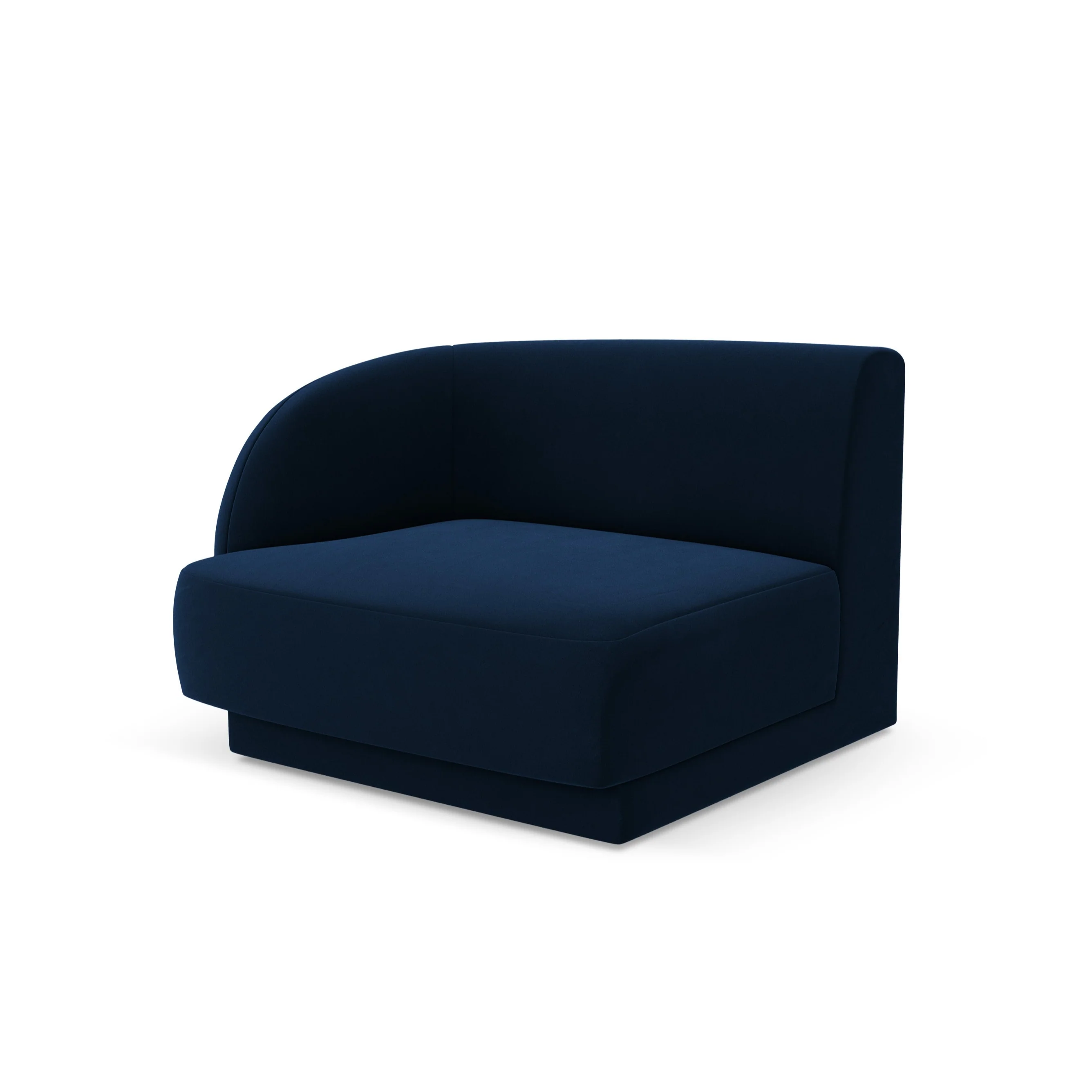 Sofa modułowa aksamitna MILEY - moduł lewostronny granat królewski - Image 2