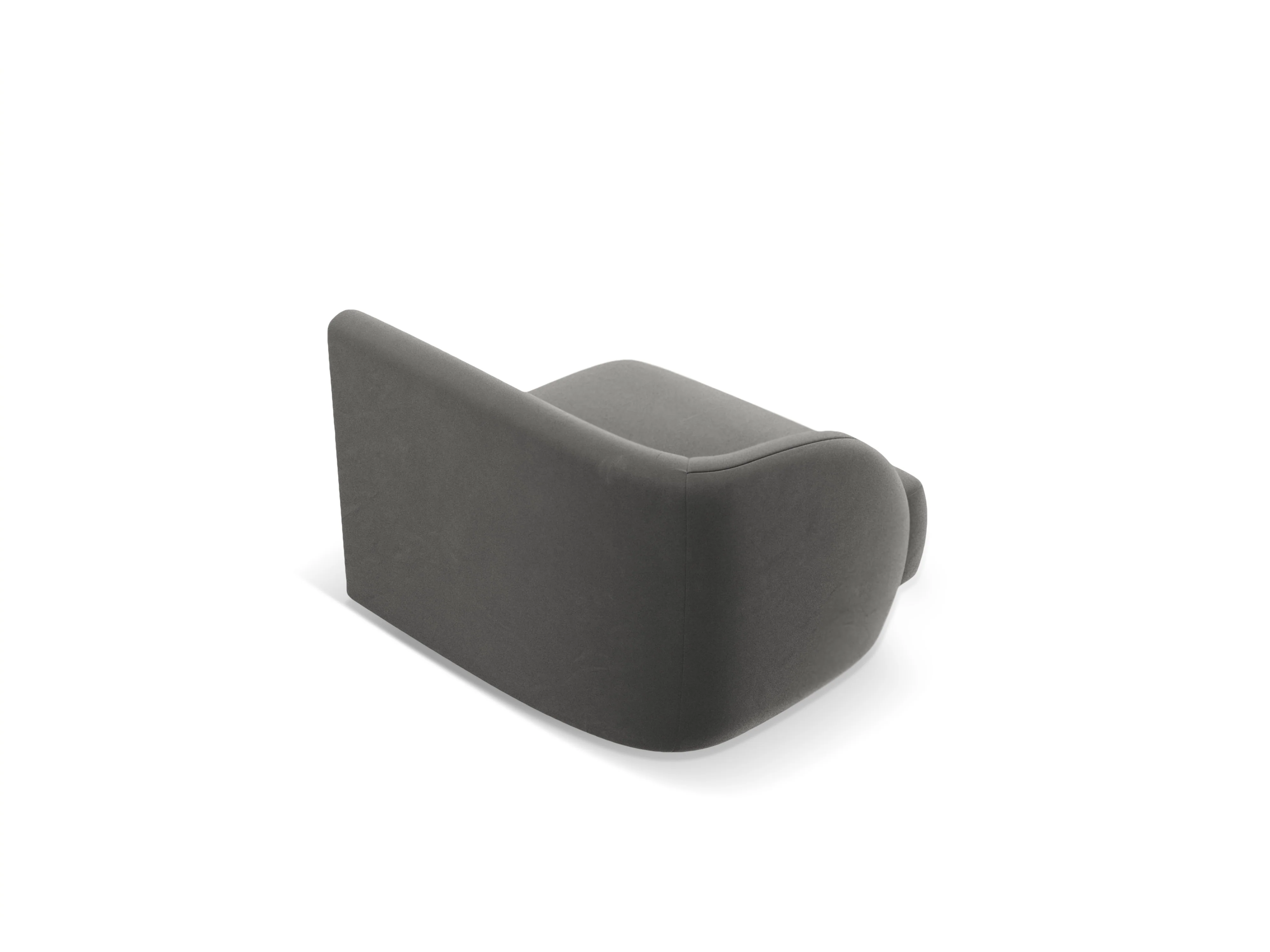 Sofa modułowa aksamitna MILEY - moduł lewostronny jasnoszary - Image 4