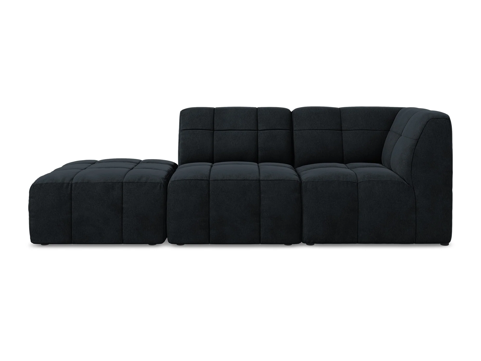Sofa modułowa aksamitna prawostronna otwarta 3-osobowa ALOHA granat królewski - Image 3