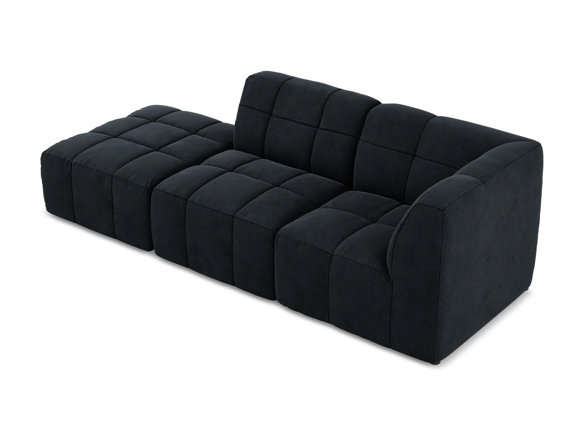 Sofa modułowa aksamitna prawostronna otwarta 3-osobowa ALOHA granat królewski - Image 4