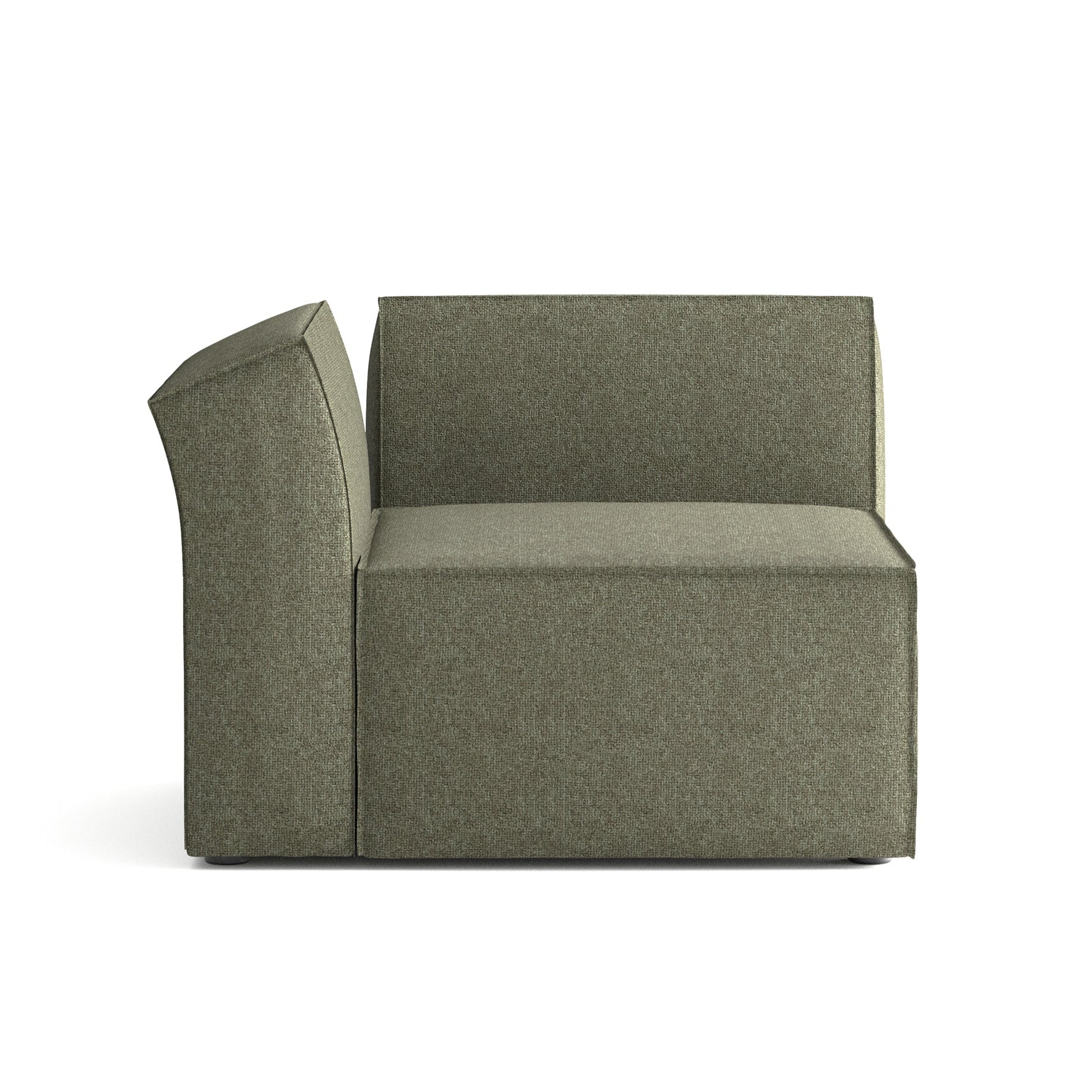 Sofa modułowa ANDO - moduł lewostronny zielony