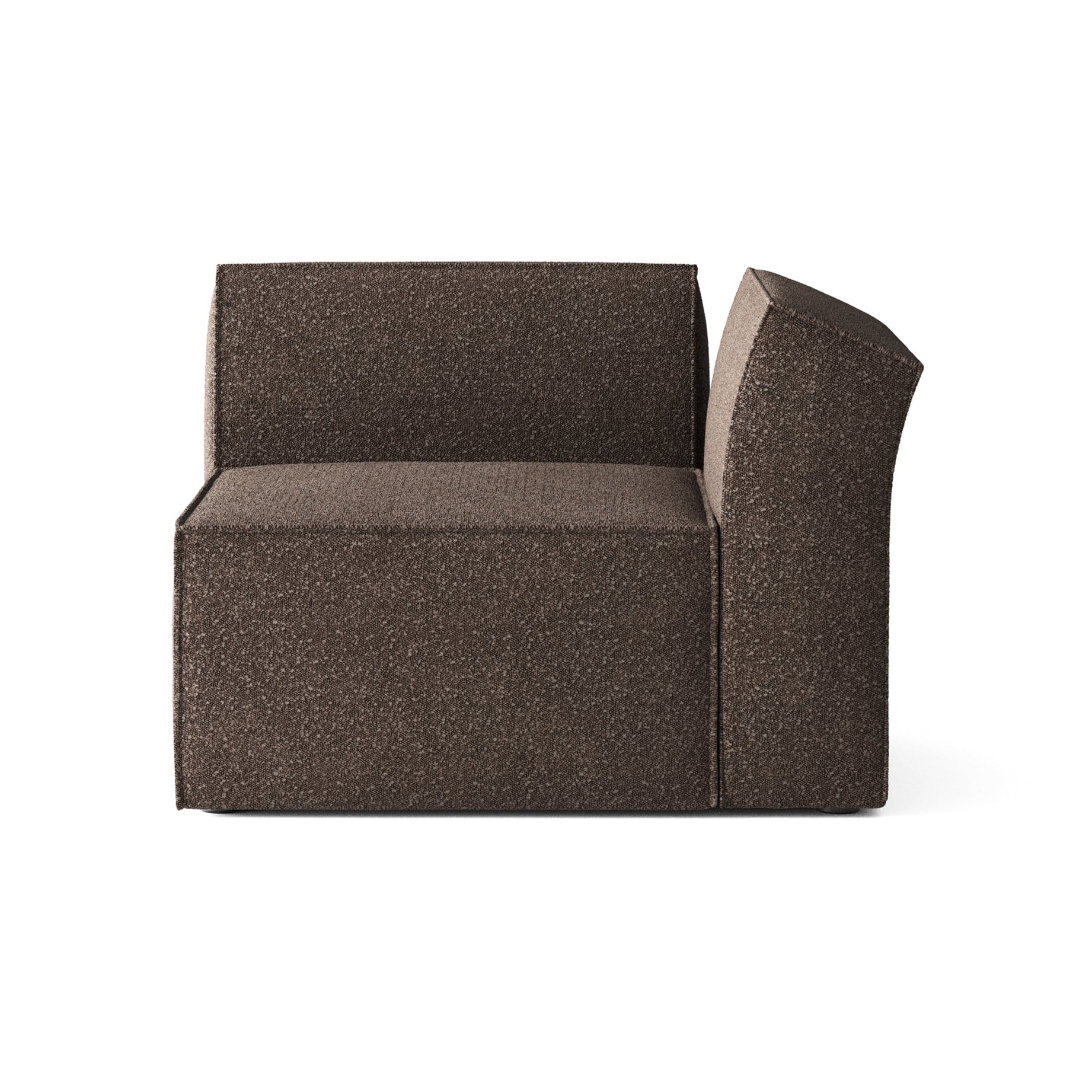 Sofa modułowa ANDO - moduł prawostronny brązowy boucle