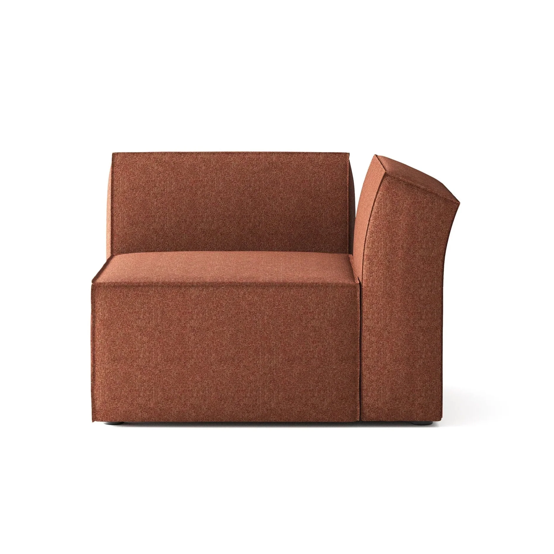Sofa modułowa ANDO - moduł prawostronny rdzawy