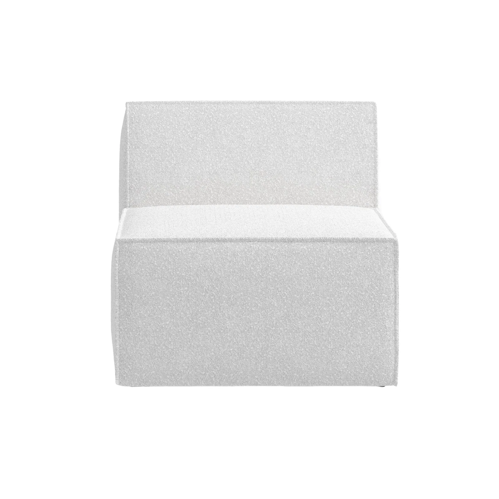 Sofa modułowa ANDO - moduł środkowy biały boucle