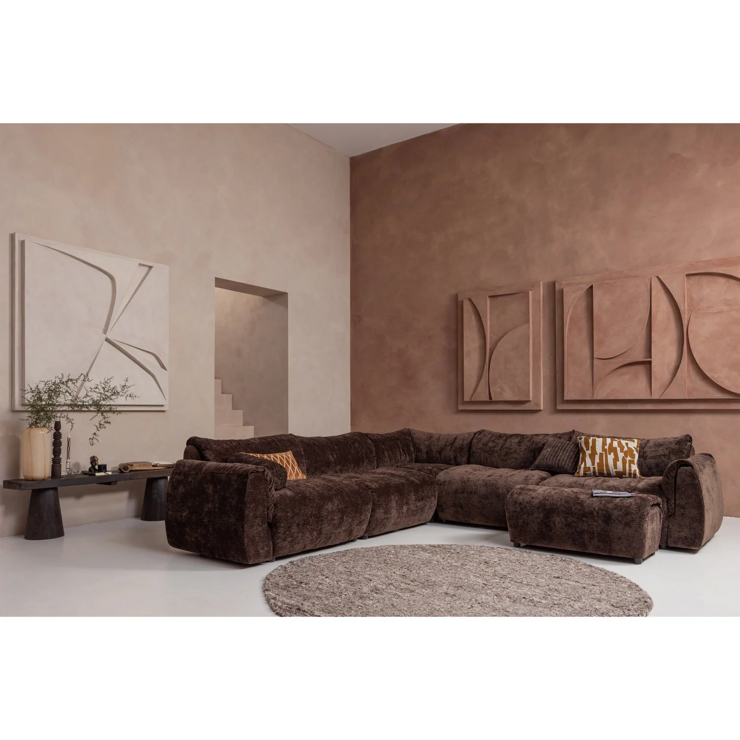 Sofa modułowa BAGGY 3D - element narożny ciemnobrązowy - Image 2