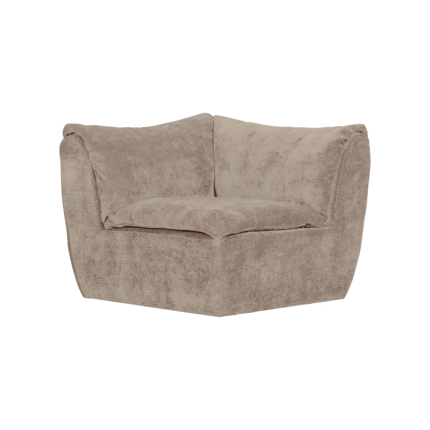 Sofa modułowa BAGGY 3D - element narożny piaskowy