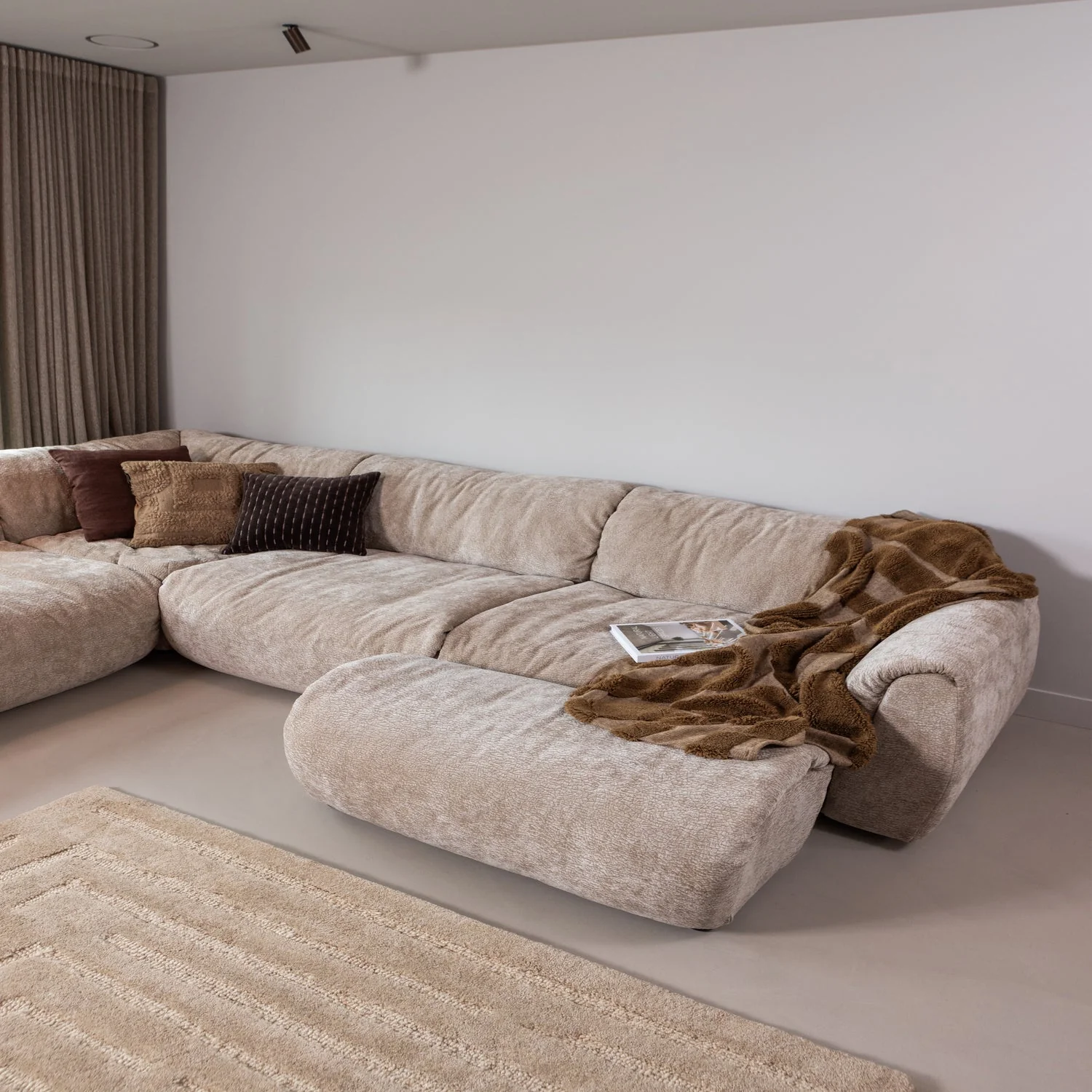 Sofa modułowa BAGGY 3D - element narożny piaskowy - Image 2