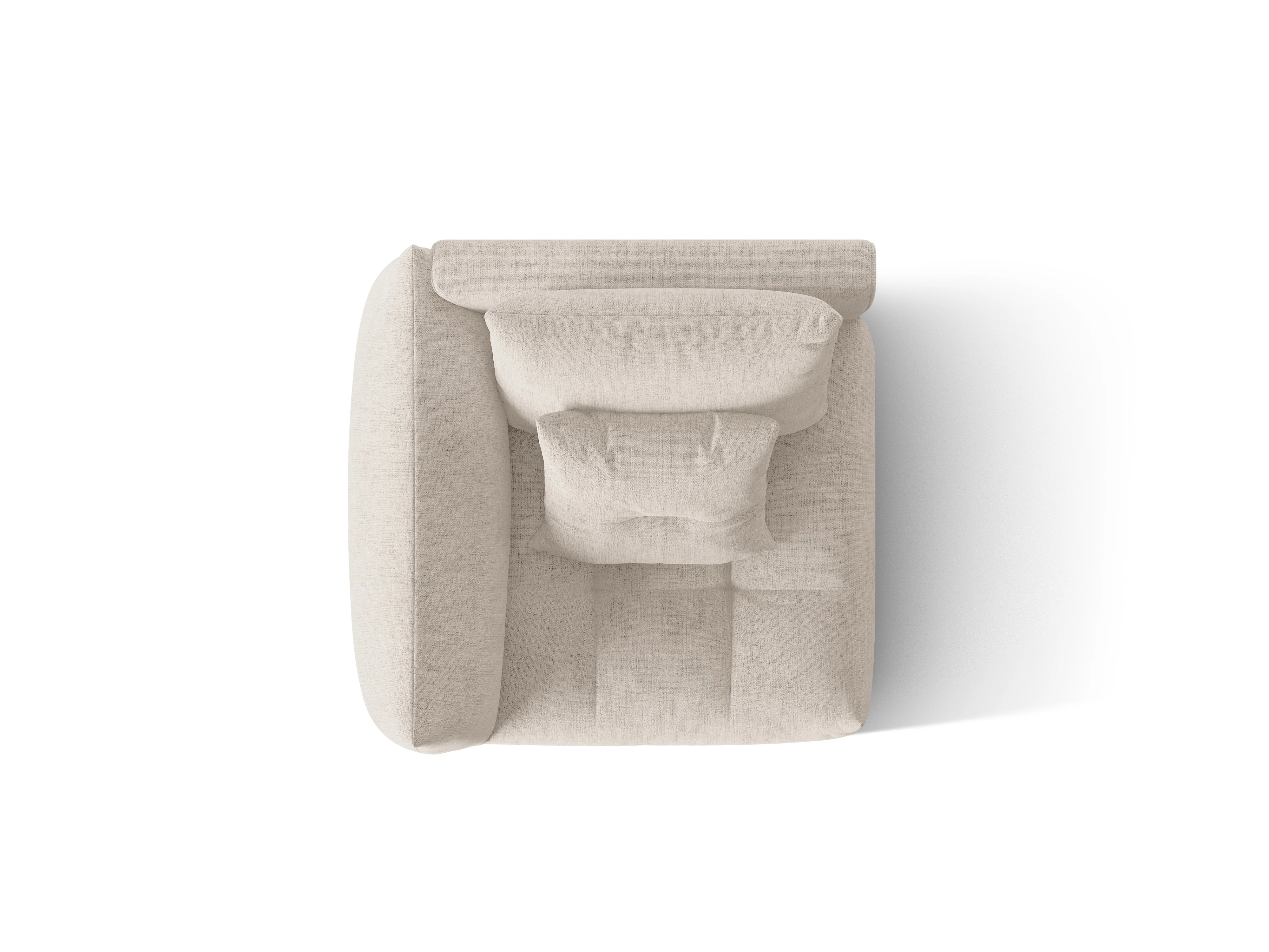 Sofa modułowa BLOOM - element lewostronny ciemnobeżowy szenil - Image 5