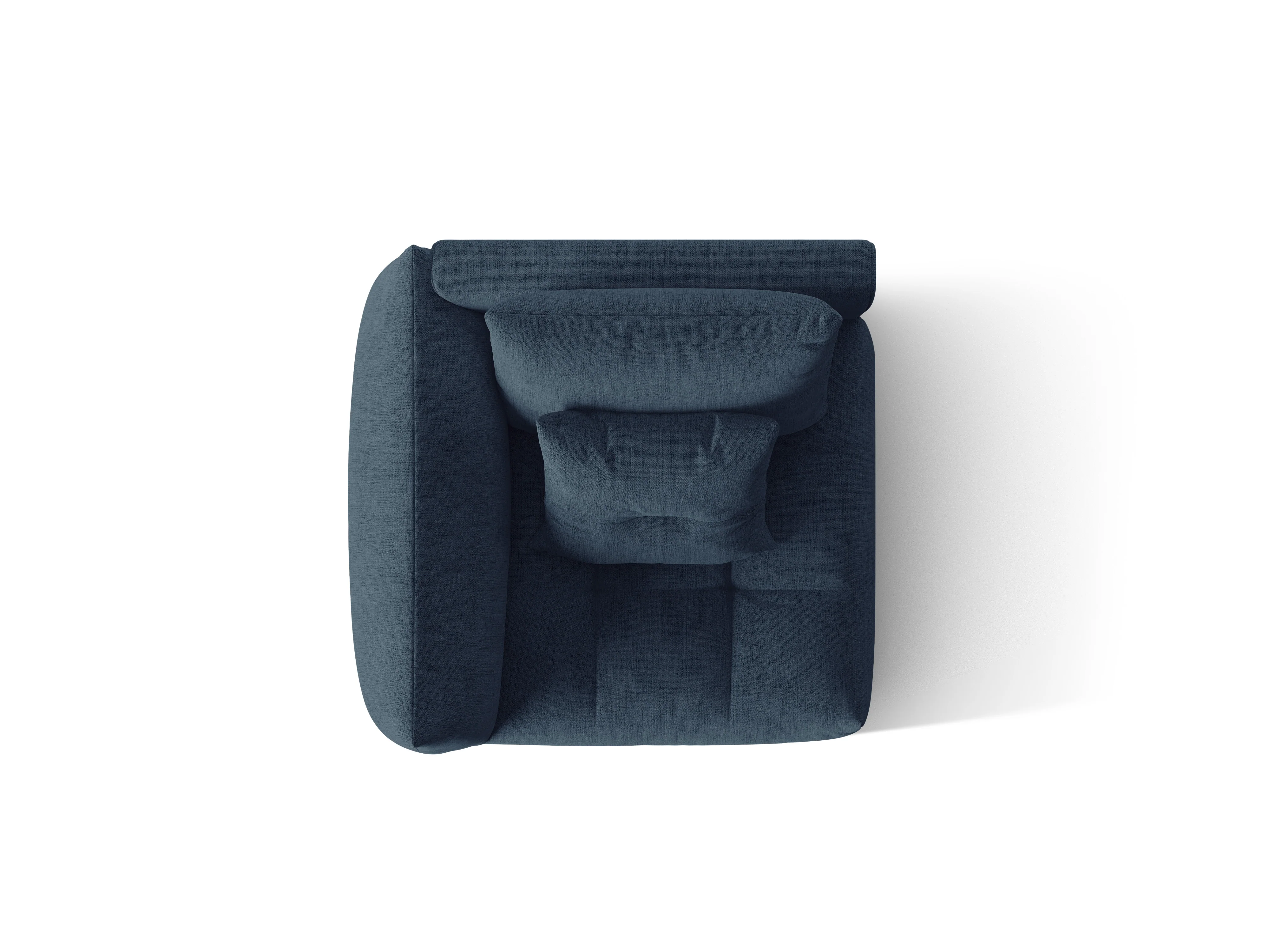 Sofa modułowa BLOOM - element lewostronny ciemnoniebieski szenil - Image 4