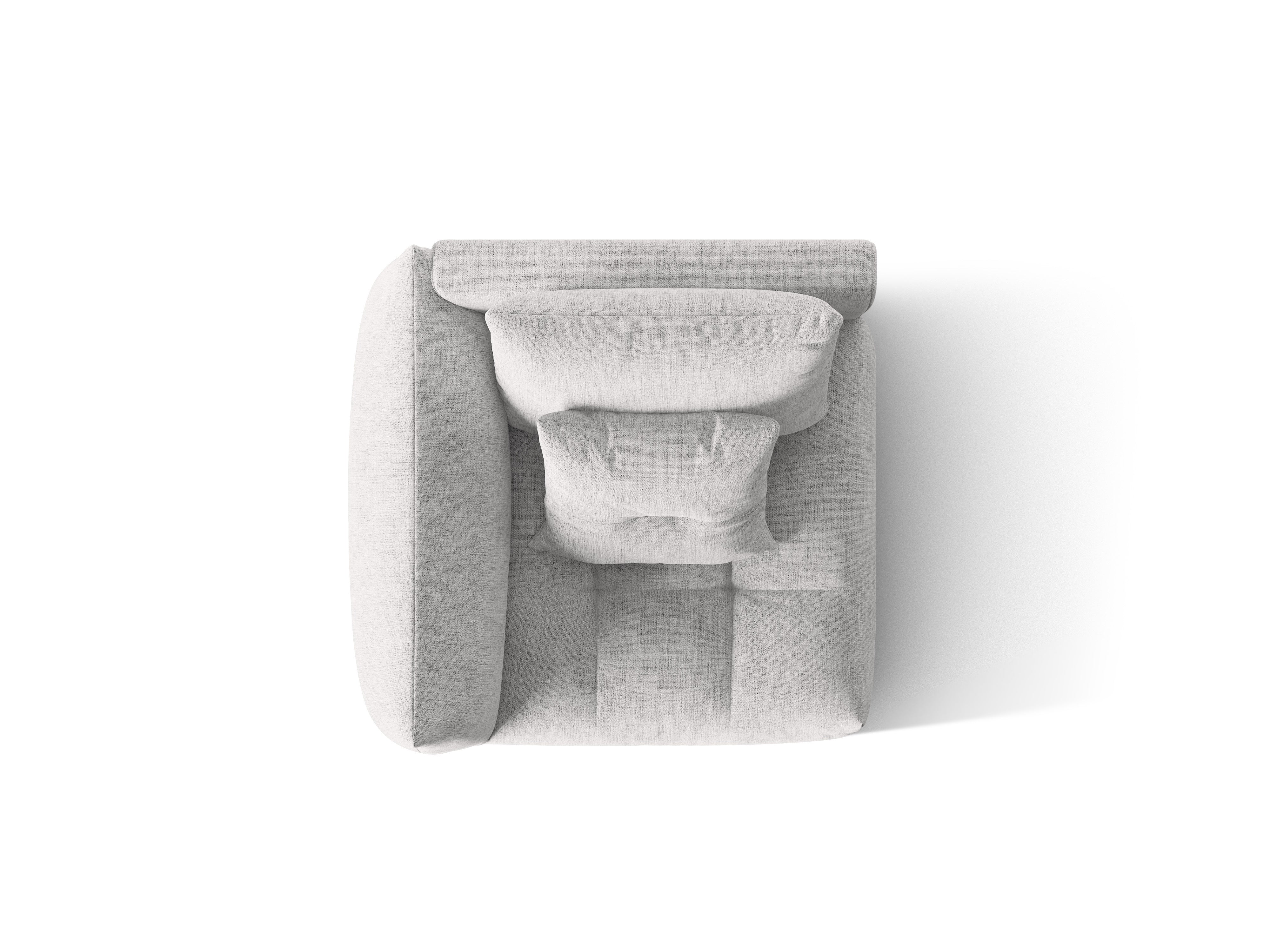 Sofa modułowa BLOOM - element lewostronny srebrny szenil - Image 4