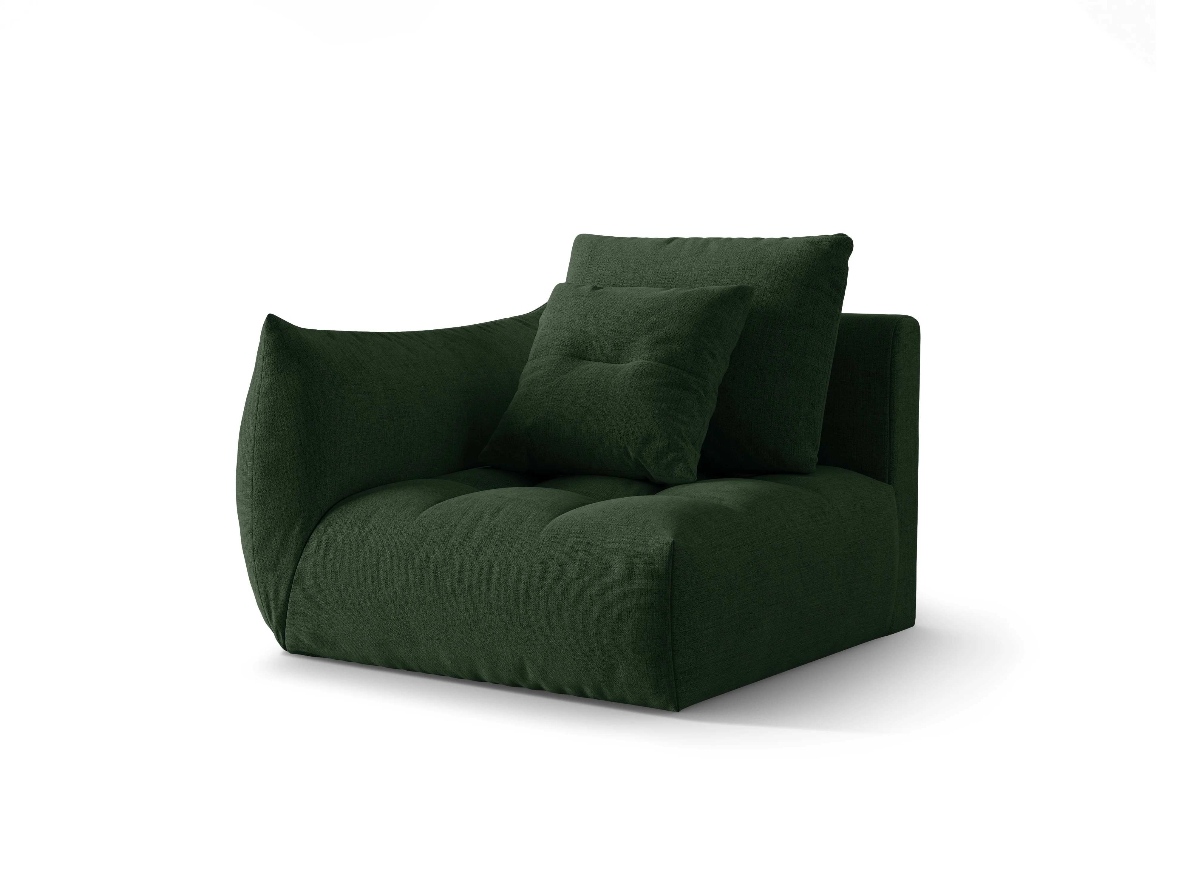 Sofa modułowa BLOOM - element lewostronny zielony szenil - Image 3