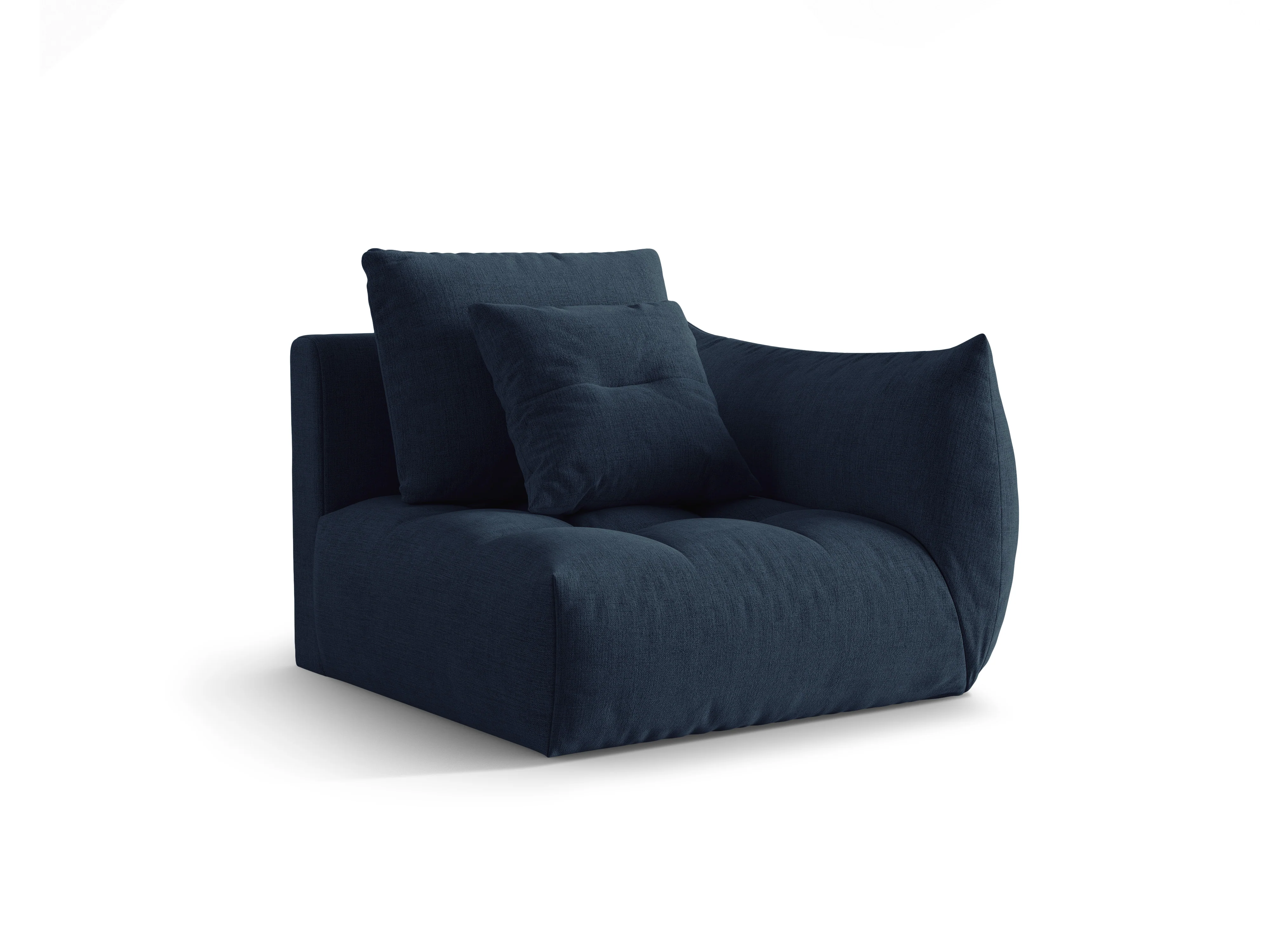 Sofa modułowa BLOOM - element prawostronny ciemnoniebieski szenil - Image 3