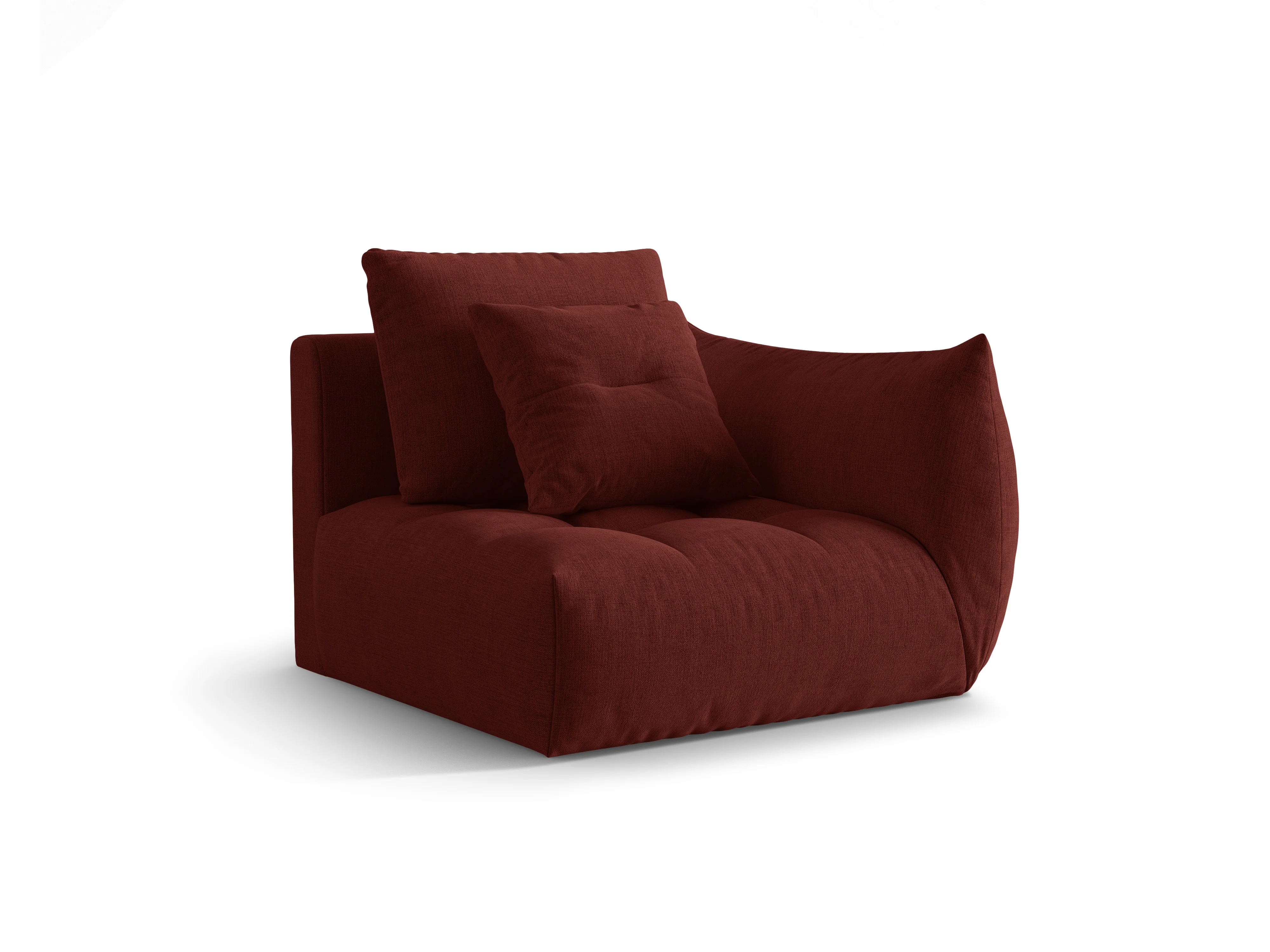 Sofa modułowa BLOOM - element prawostronny czerwony szenil - Image 3