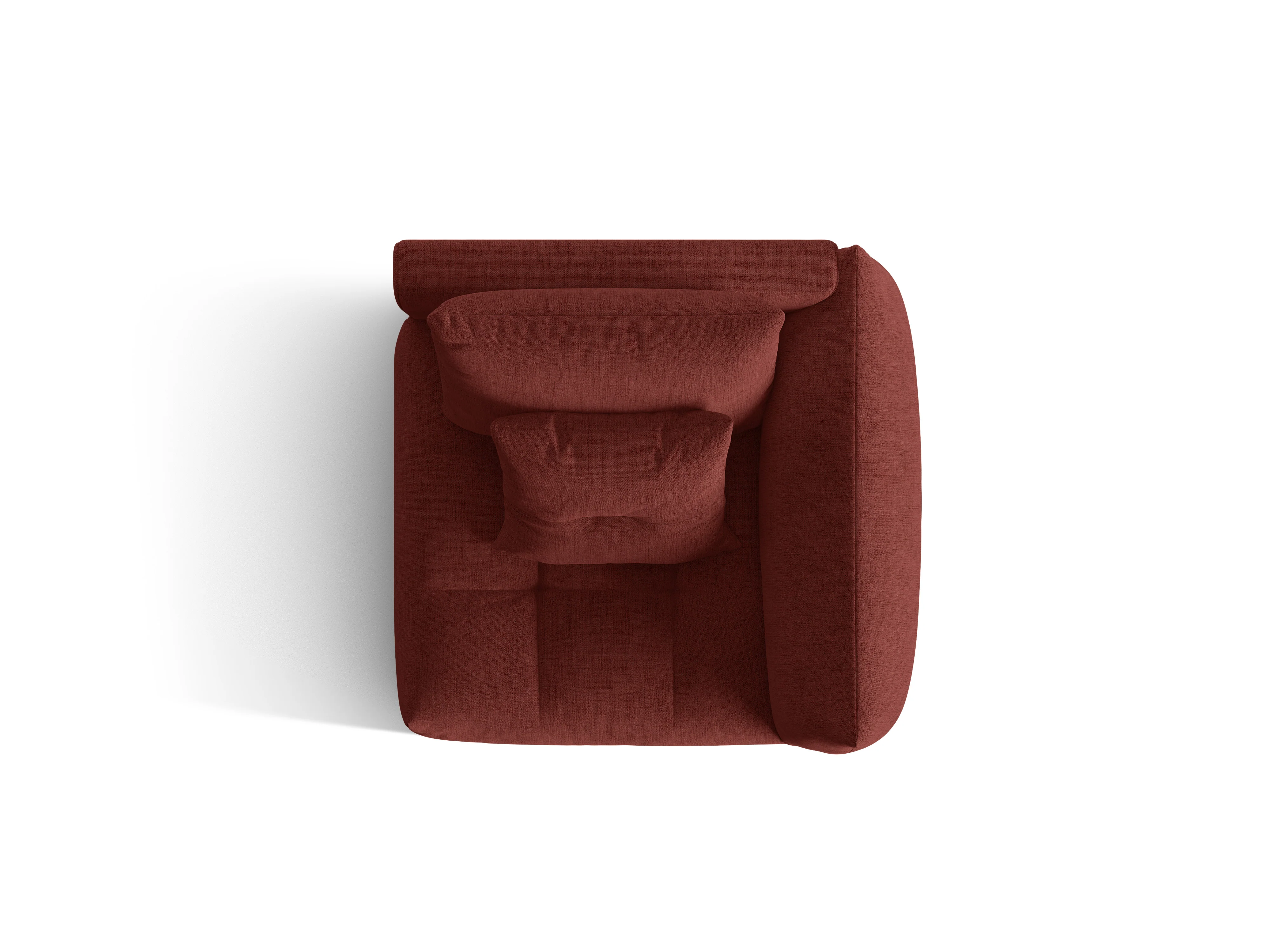Sofa modułowa BLOOM - element prawostronny czerwony szenil - Image 4