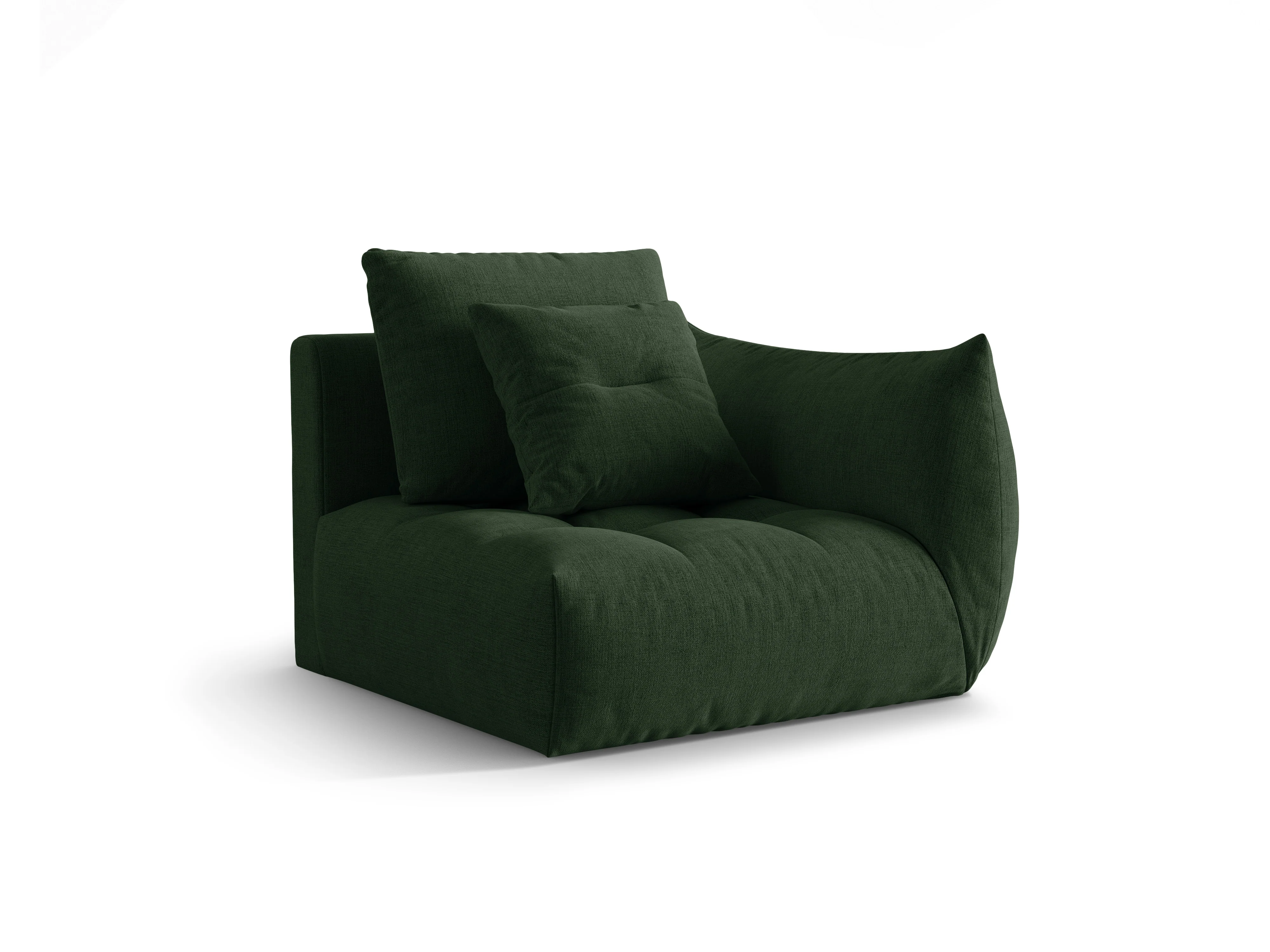 Sofa modułowa BLOOM - element prawostronny zielony szenil - Image 3