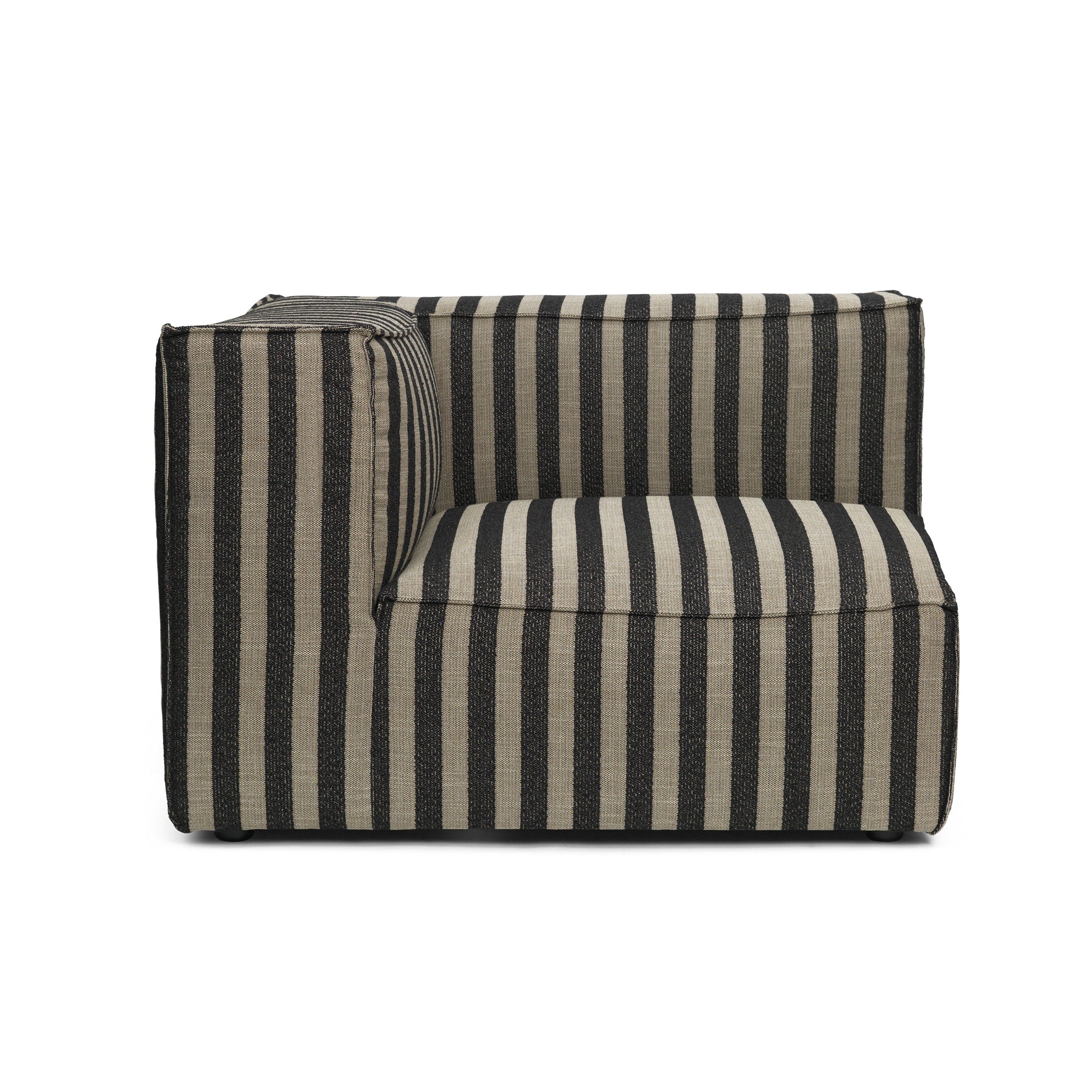 Sofa modułowa CATENA Louisiana - element narożny czarny z piaskowym