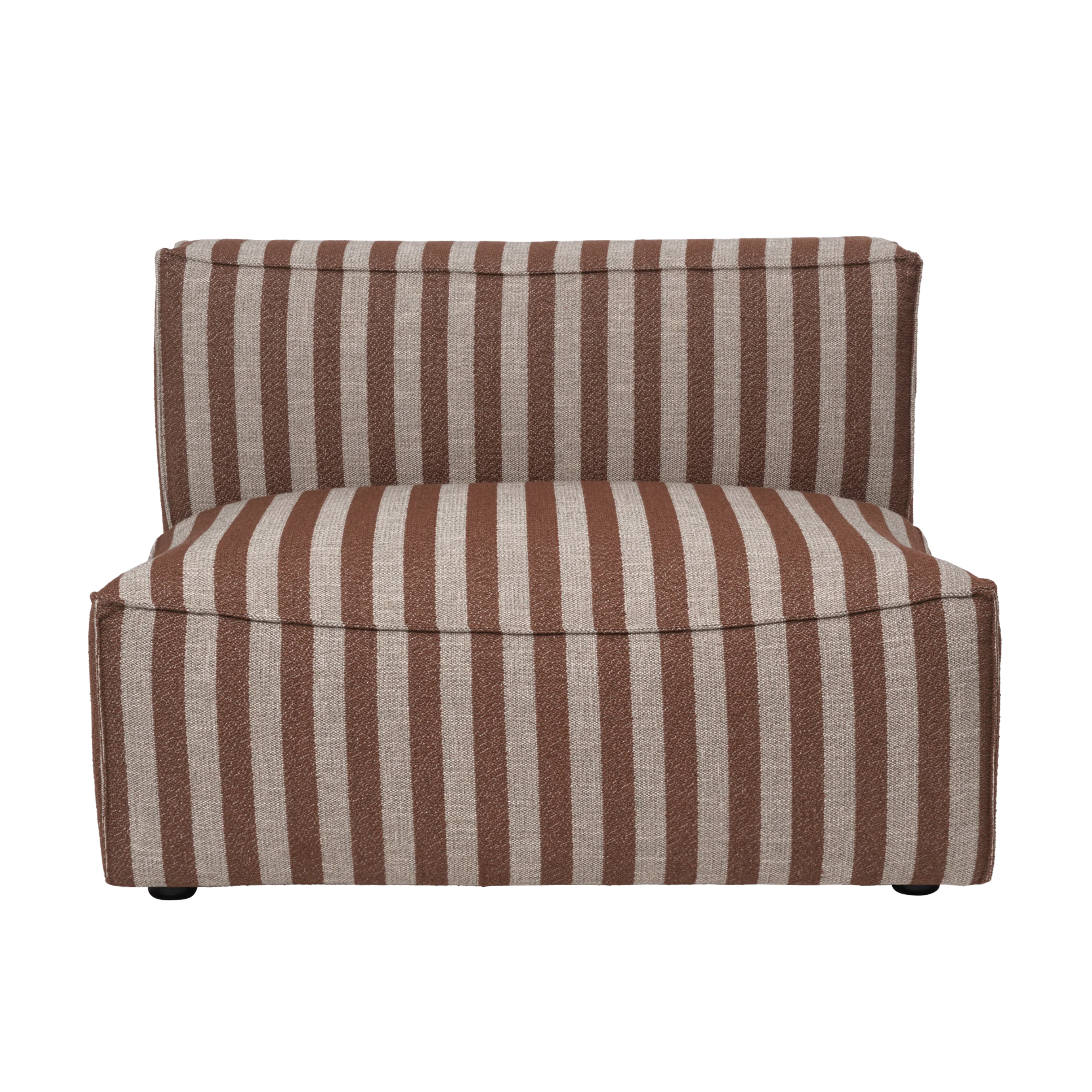 Sofa modułowa CATENA Louisiana -  element środkowy czekoladowy z pisakowym