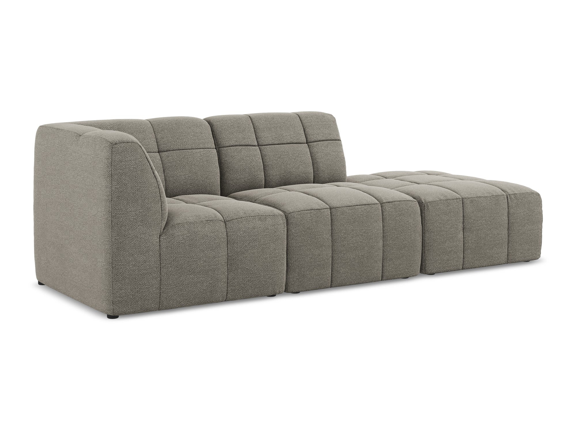 Sofa modułowa lewostronna otwarta 3-osobowa ALOHA szary boucle