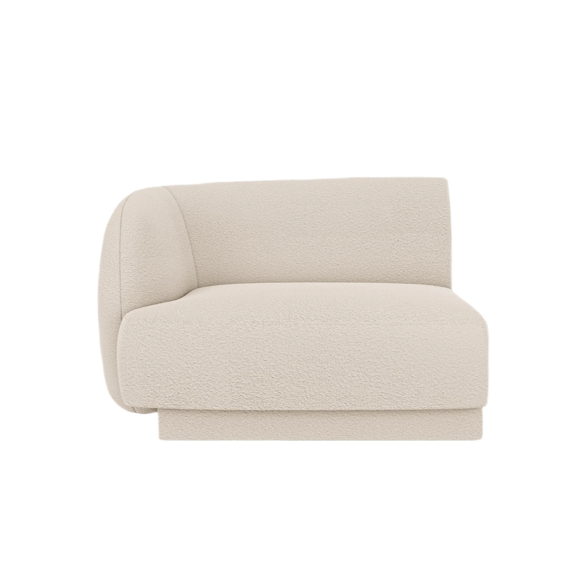 Sofa modułowa MILEY - moduł lewostronny beżowy boucle