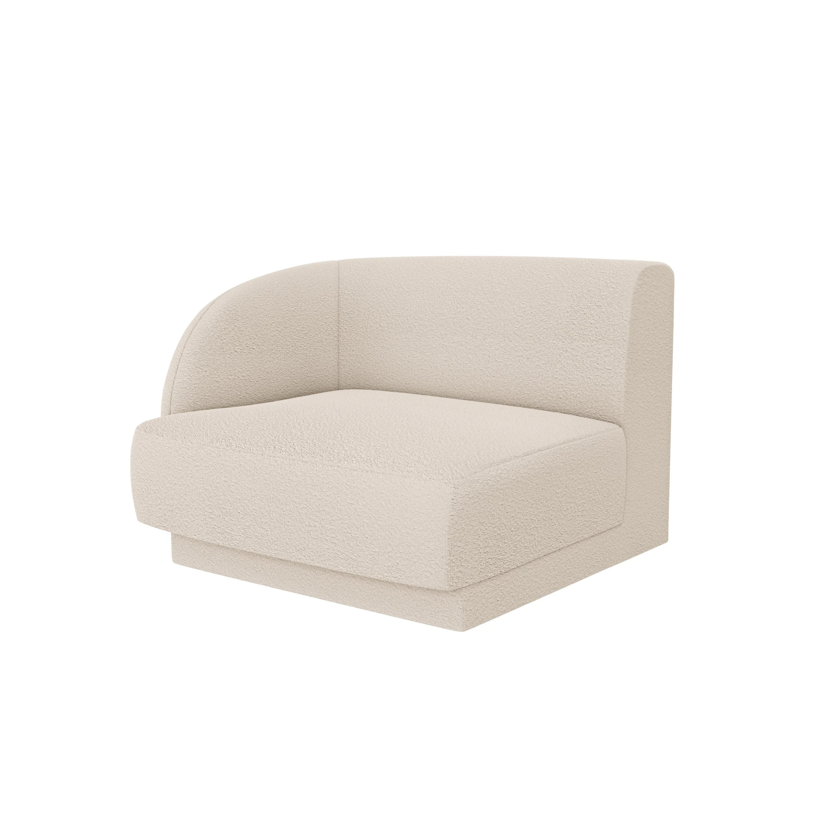 Sofa modułowa MILEY - moduł lewostronny beżowy boucle - Image 2
