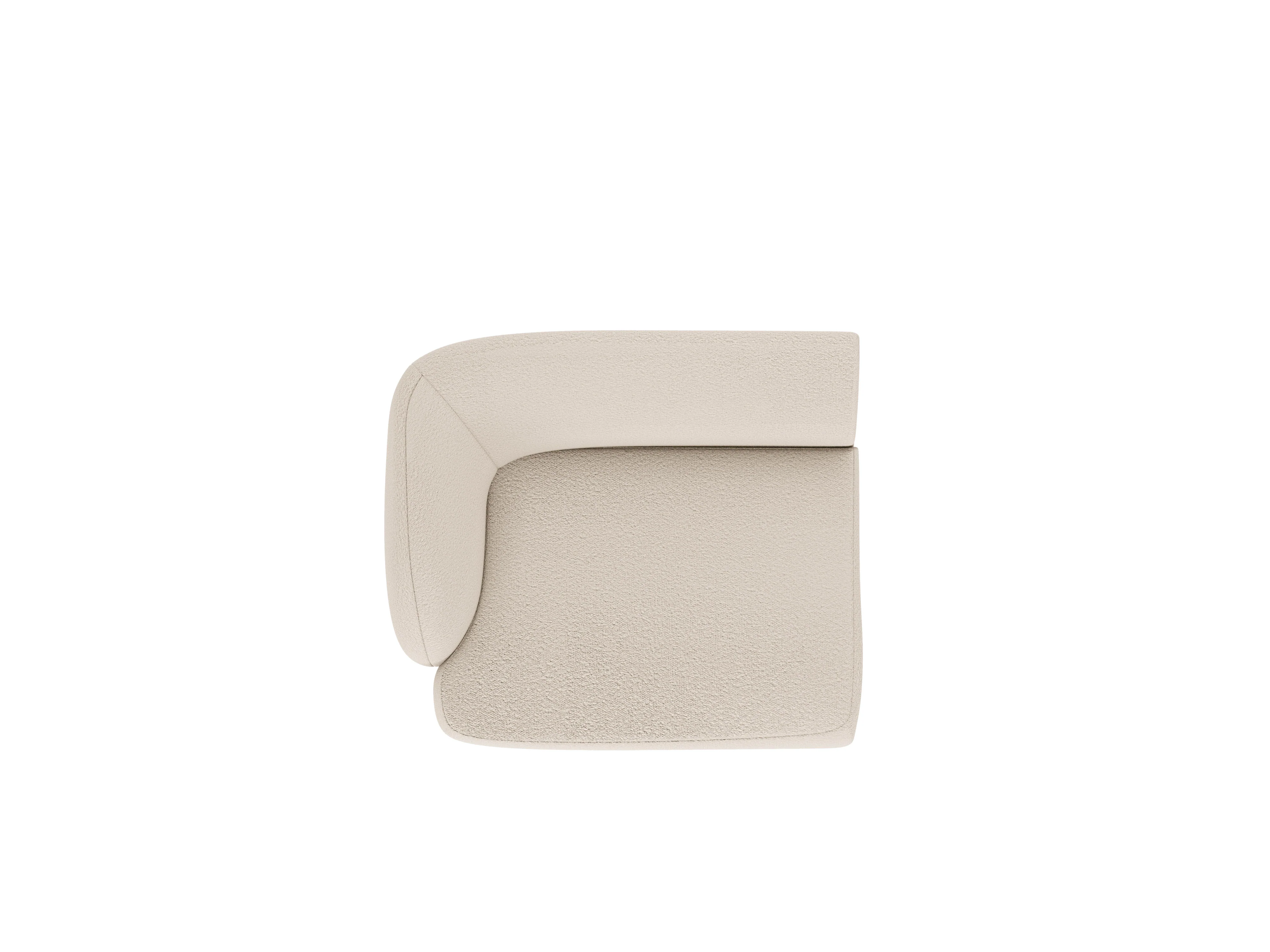 Sofa modułowa MILEY - moduł lewostronny beżowy boucle - Image 4