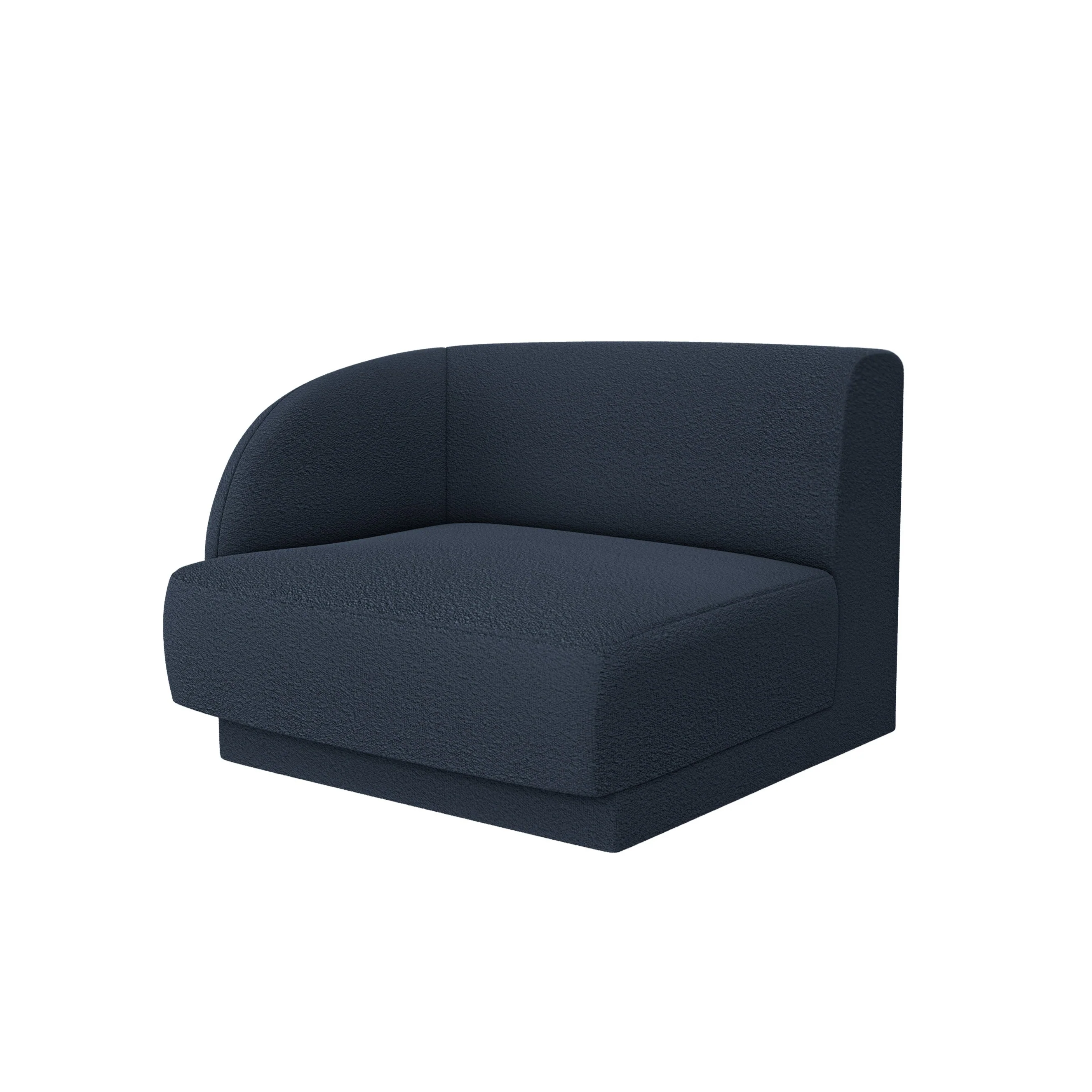 Sofa modułowa MILEY - moduł lewostronny ciemnoniebieski boucle - Image 2