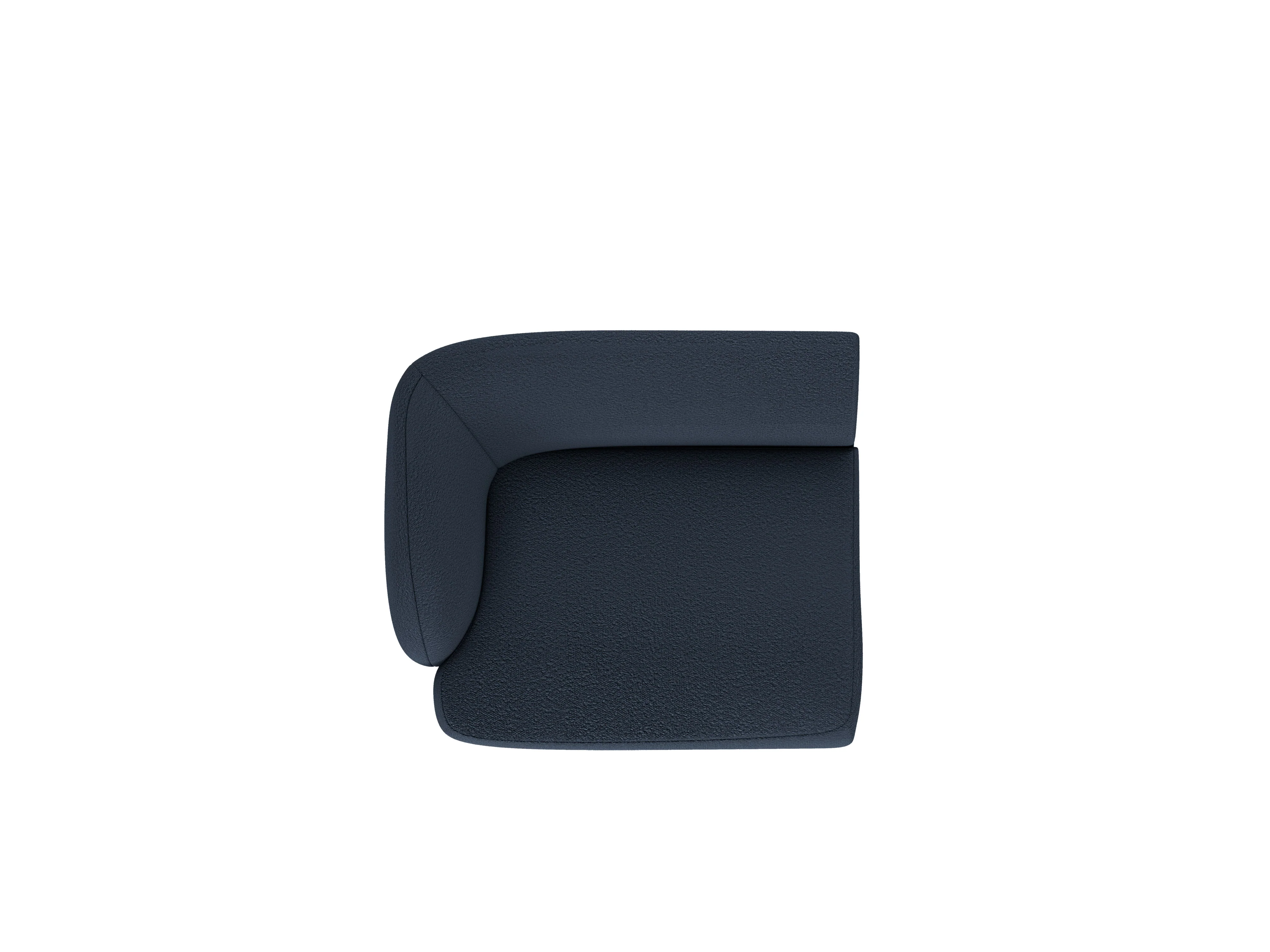 Sofa modułowa MILEY - moduł lewostronny ciemnoniebieski boucle - Image 4