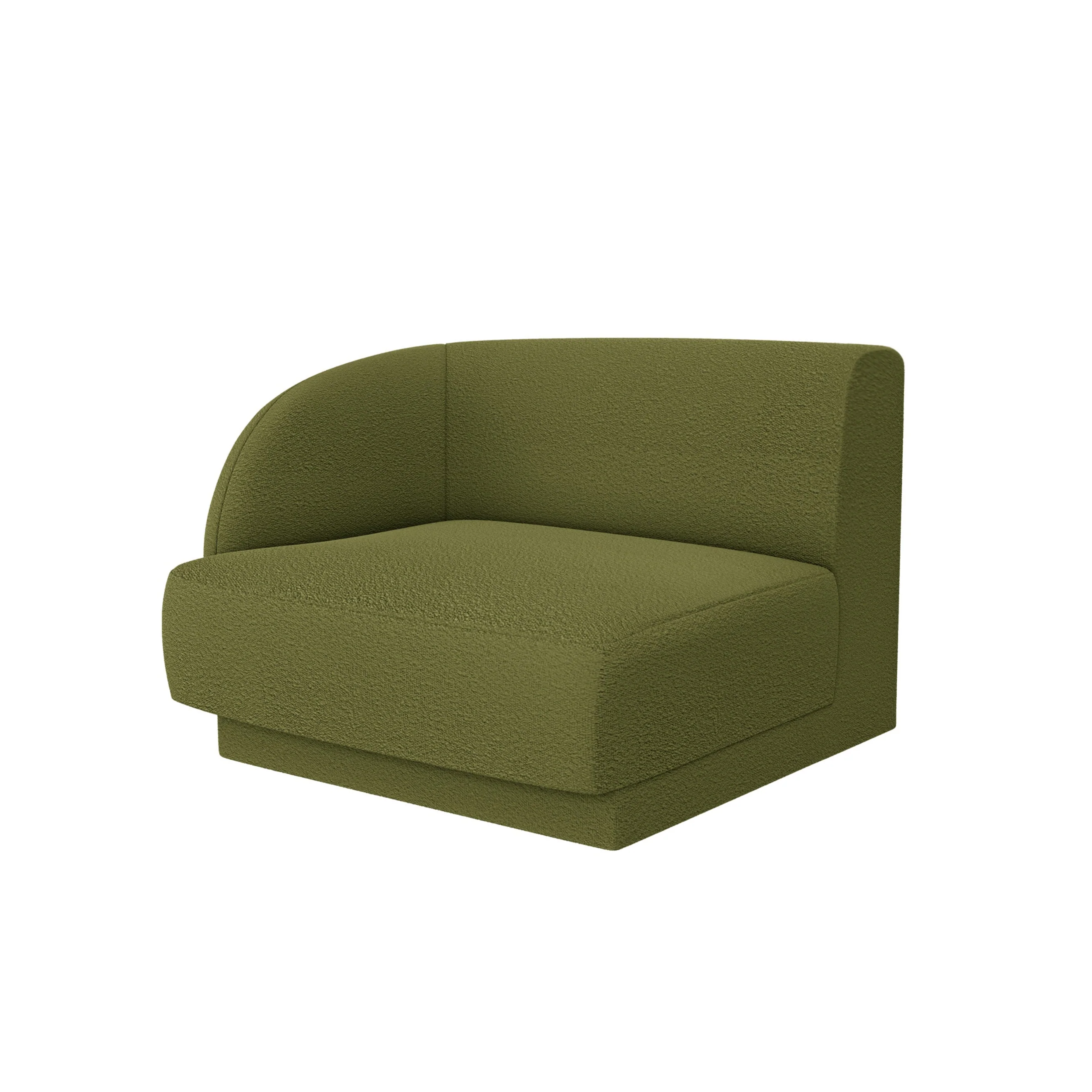 Sofa modułowa MILEY - moduł lewostronny zielony boucle - Image 2