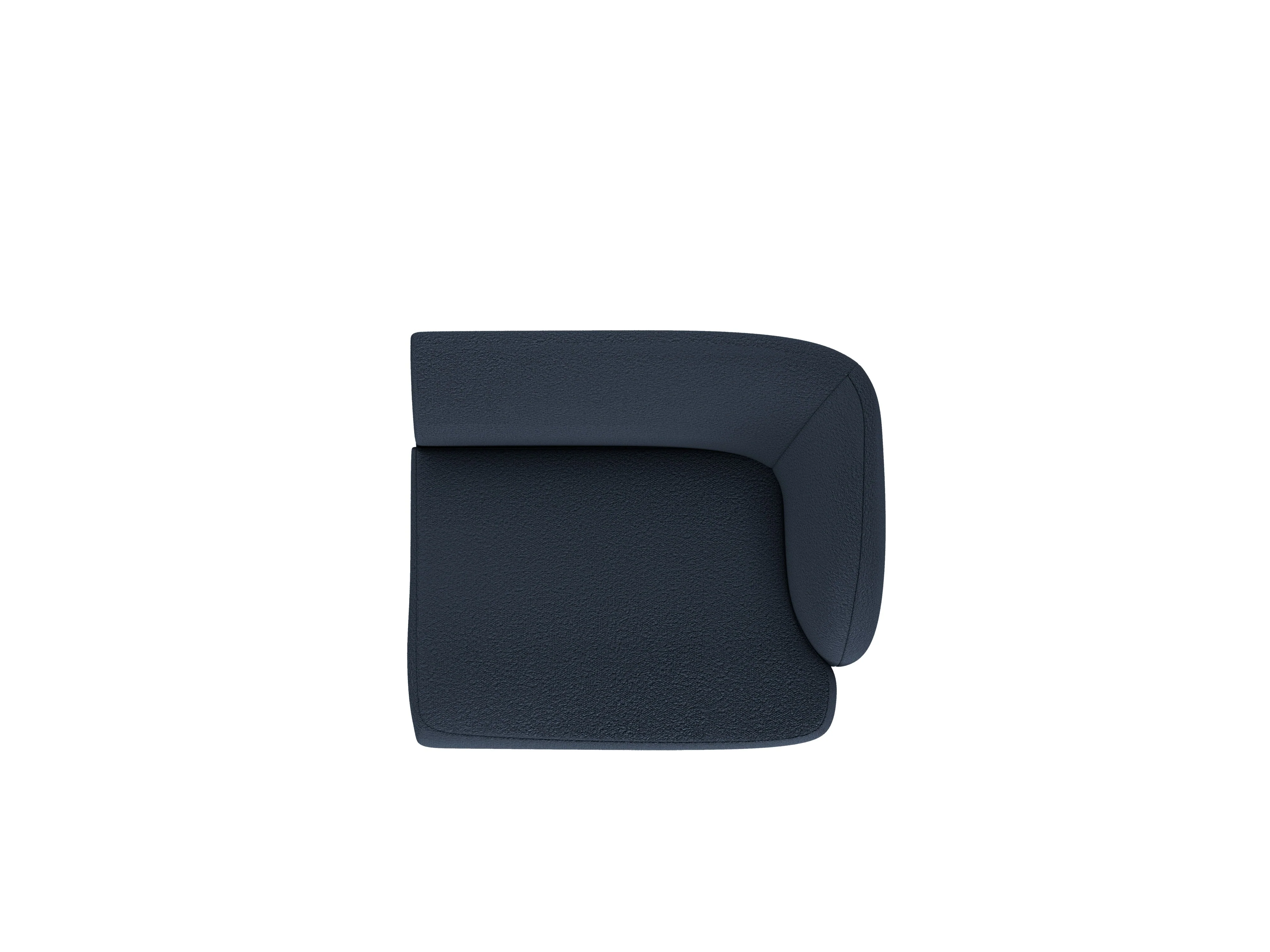 Sofa modułowa MILEY - moduł prawostronny ciemnoniebieski boucle - Image 4