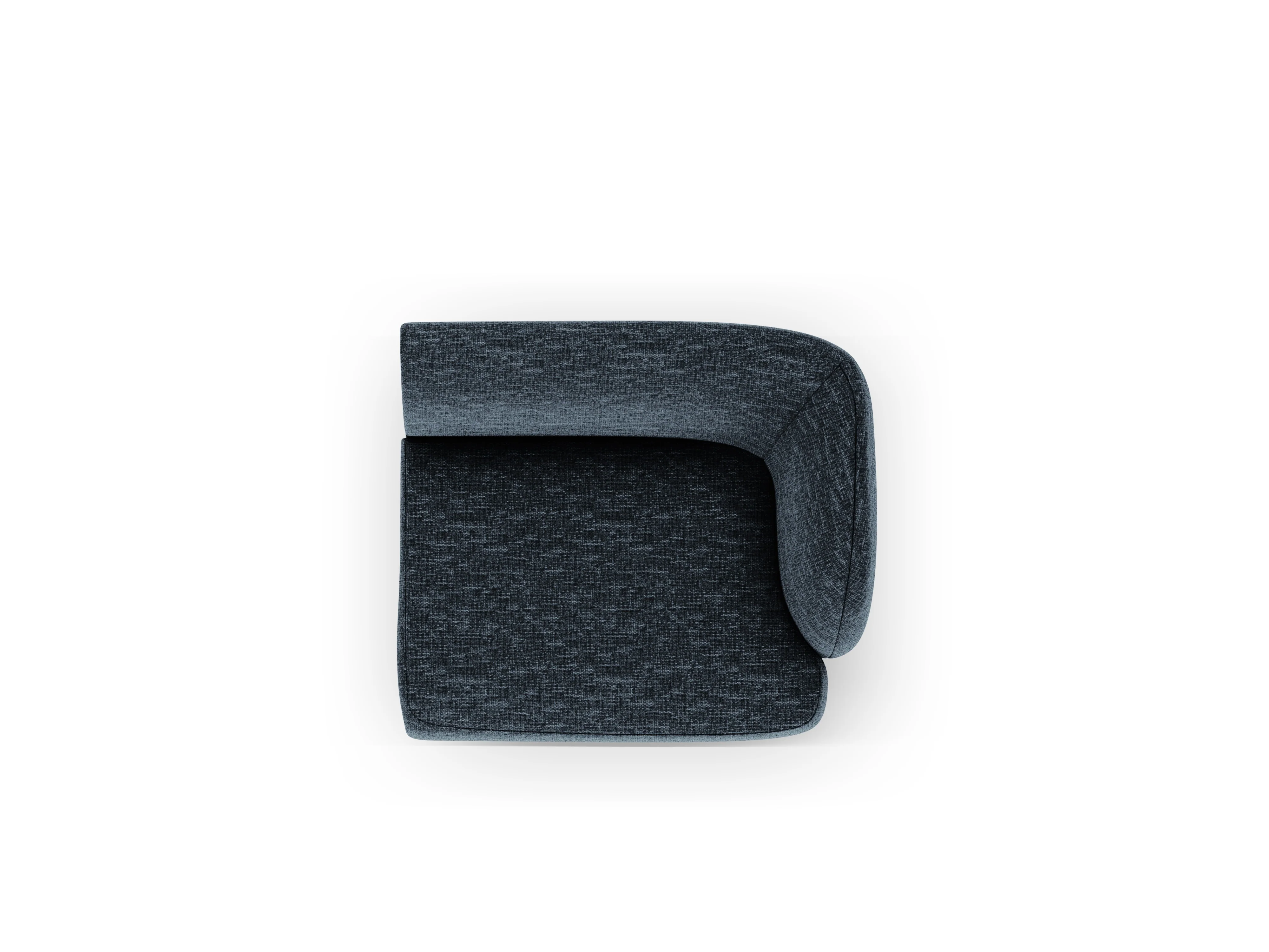 Sofa modułowa MILEY - moduł prawostronny granat królewski szenil jedwabisty - Image 3