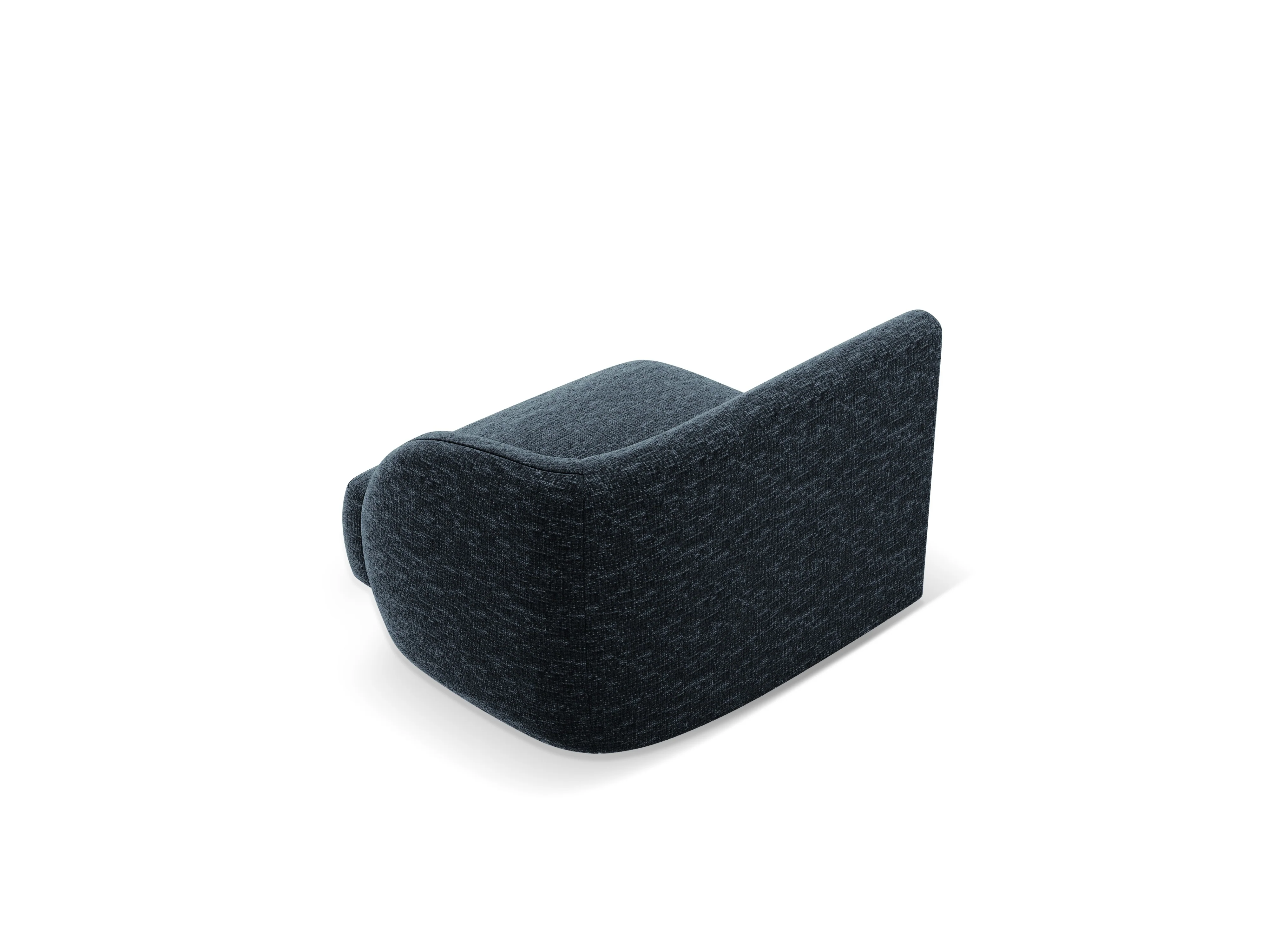Sofa modułowa MILEY - moduł prawostronny granat królewski szenil jedwabisty - Image 4