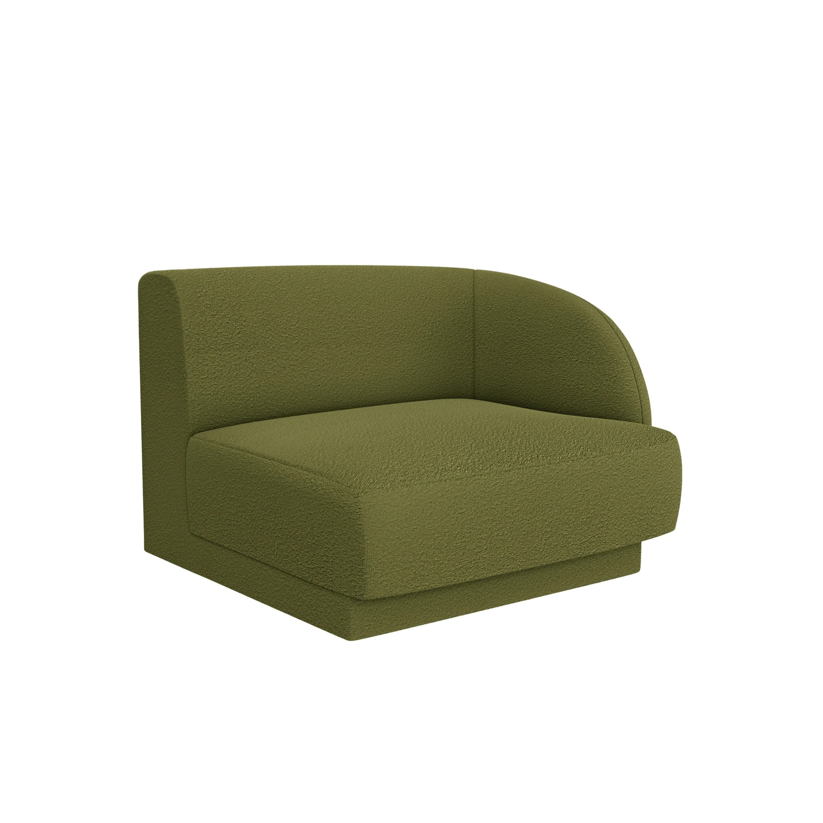 Sofa modułowa MILEY - moduł prawostronny zielony boucle - Image 2