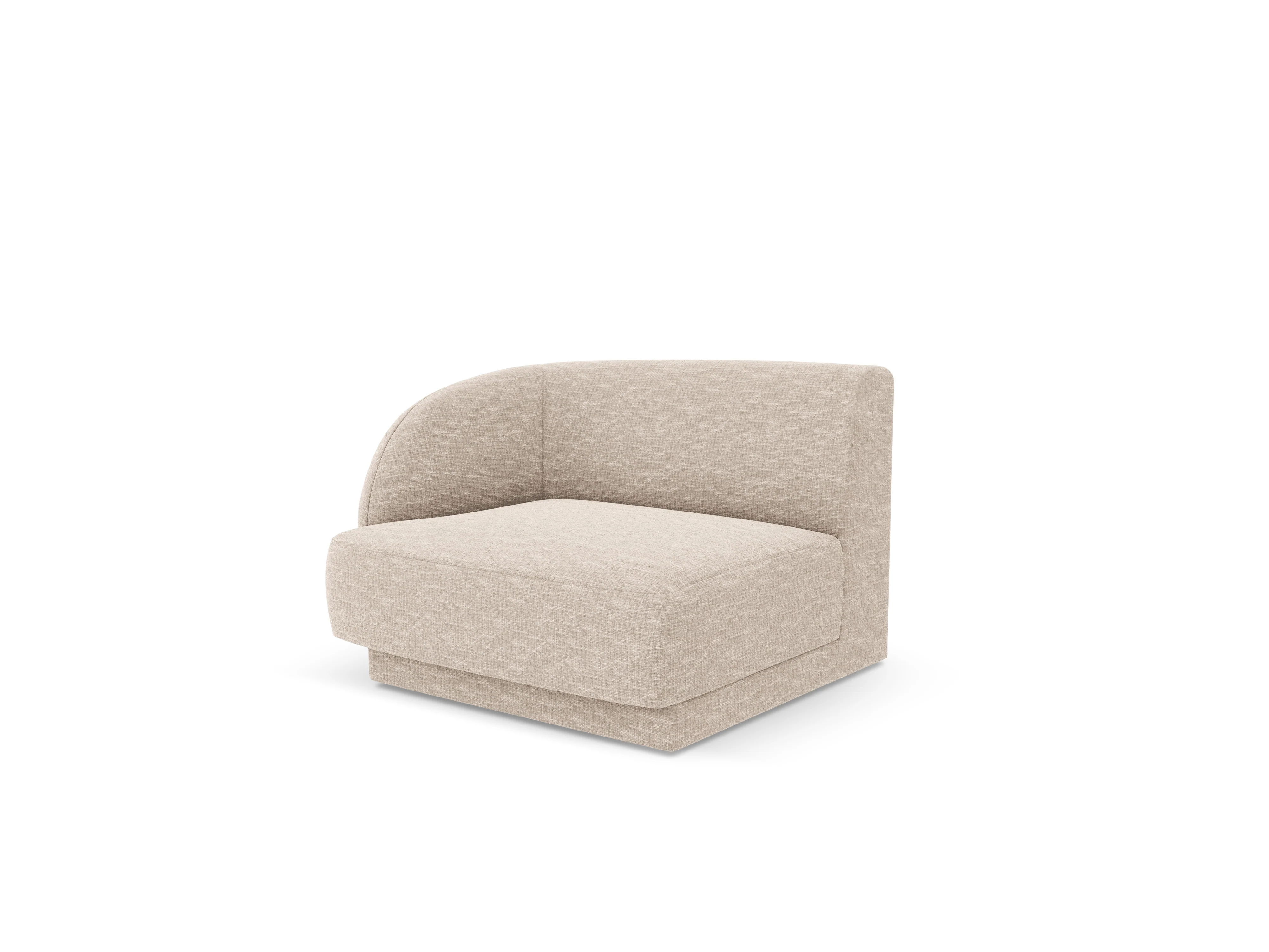 Sofa modułowa MILEY - moduł lewostronny beżowy szenil jedwabisty - Image 2