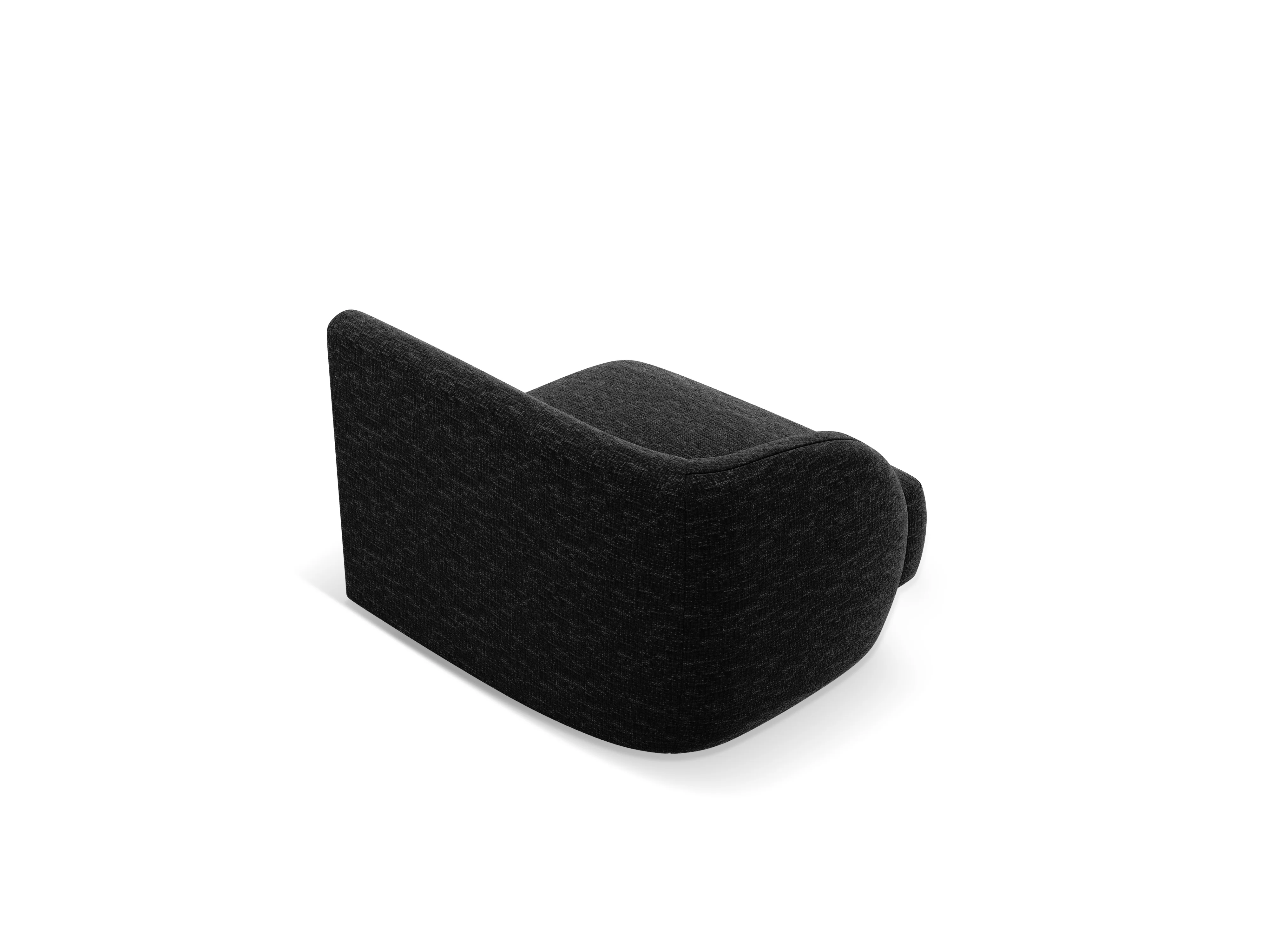 Sofa modułowa - moduł lewostronny MILEY czarny szenil - Image 3