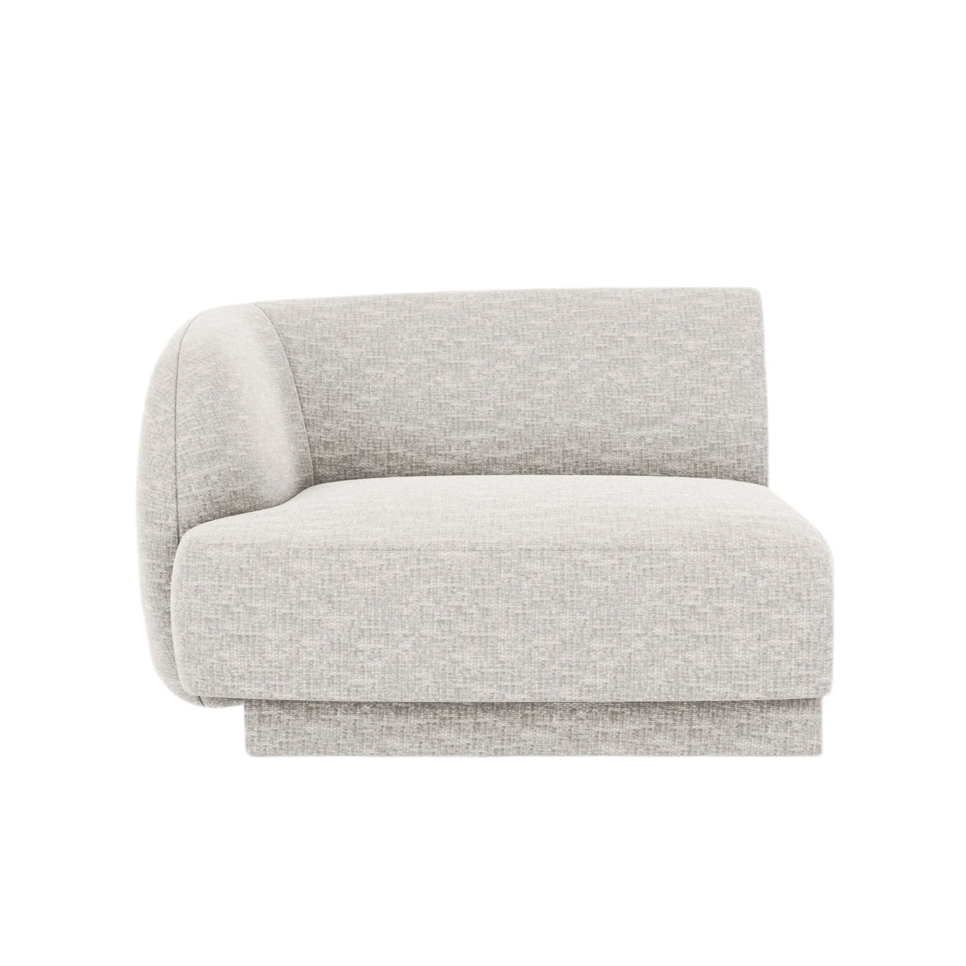 Sofa modułowa MILEY - moduł lewostronny szary szenil