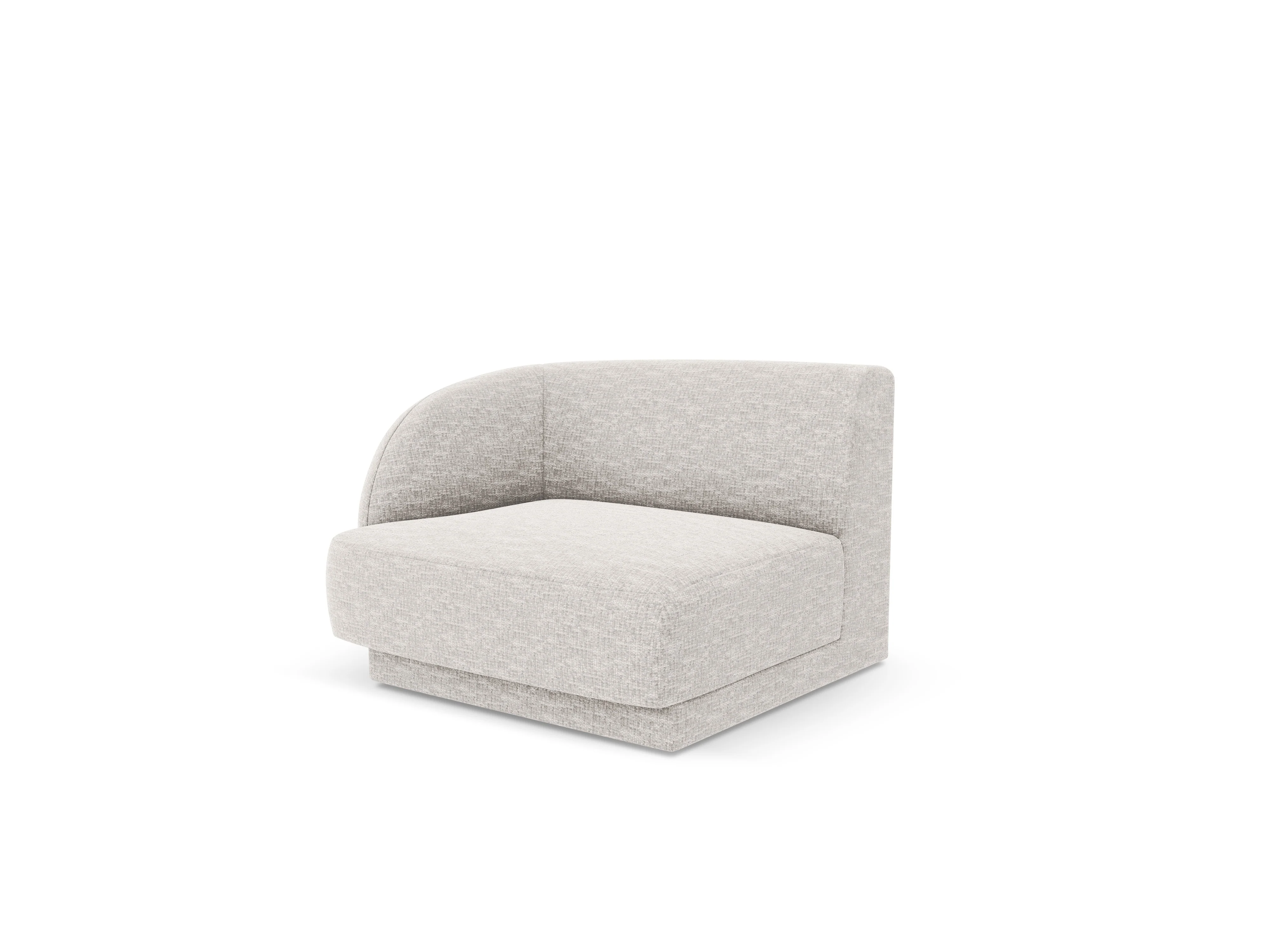 Sofa modułowa MILEY - moduł lewostronny szary szenil - Image 4