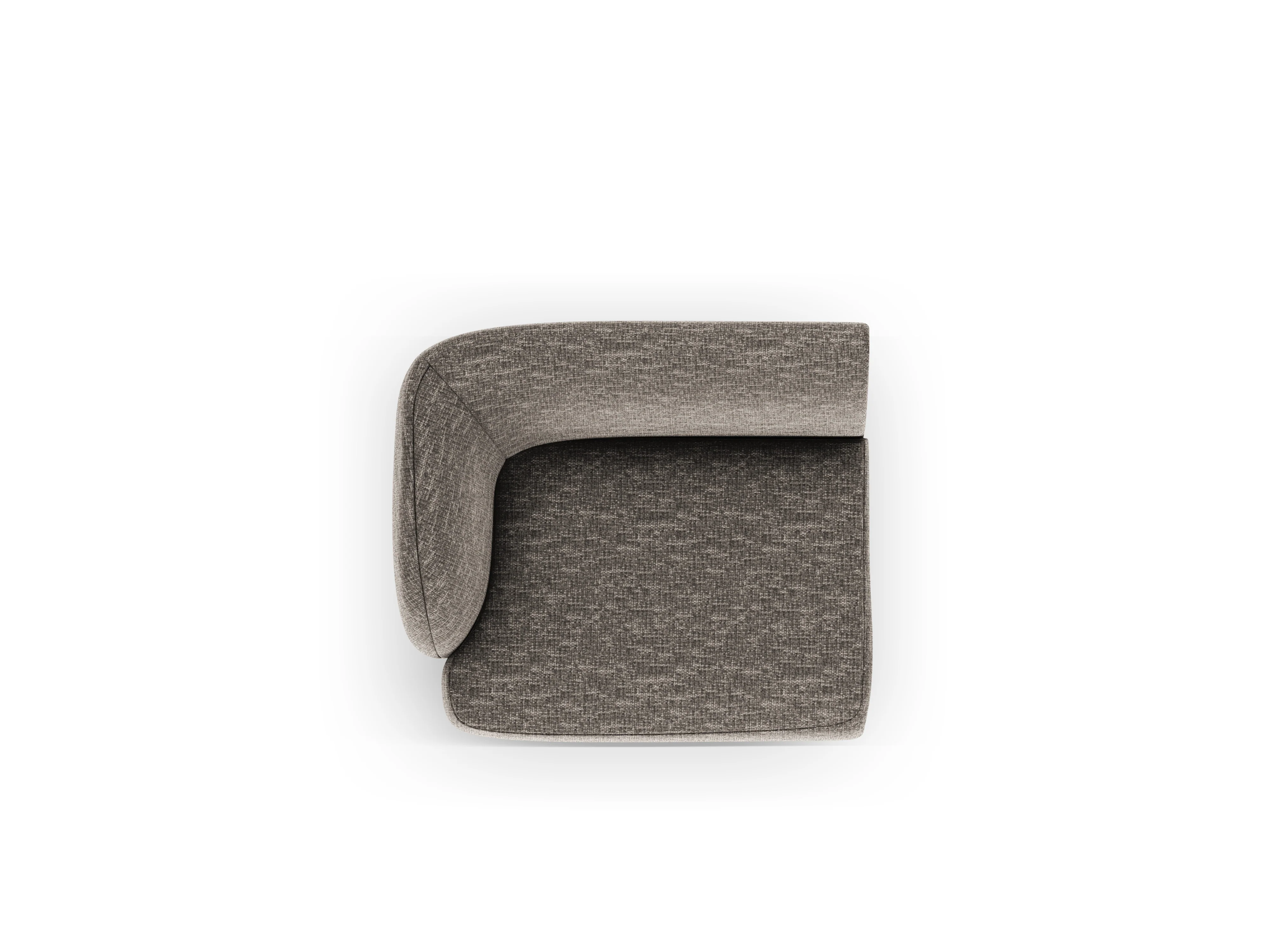 Sofa modułowa MILEY - moduł lewostronny szary szenil jedwabisty - Image 3