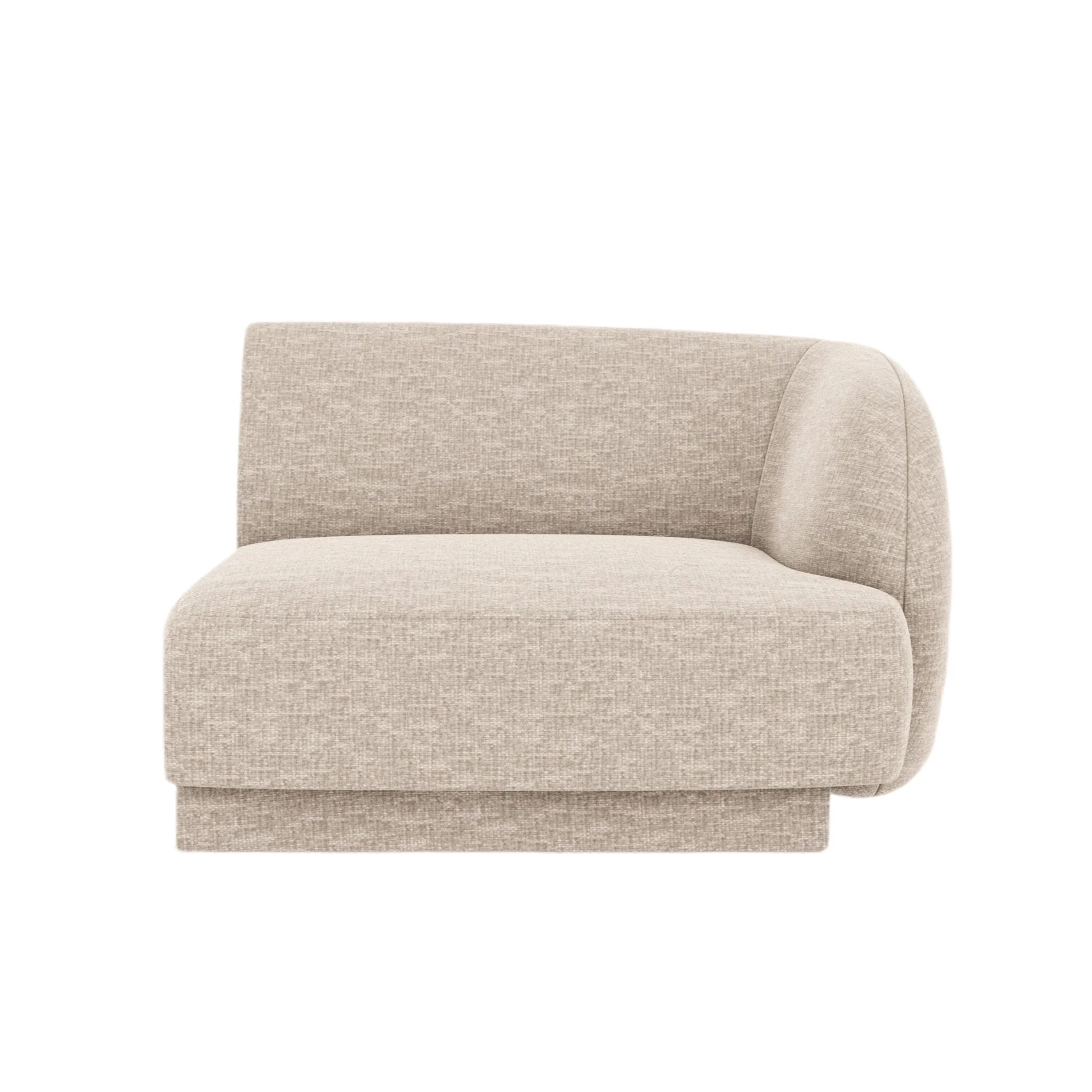 Sofa modułowa - moduł prawostronny MILEY beżowy szenil