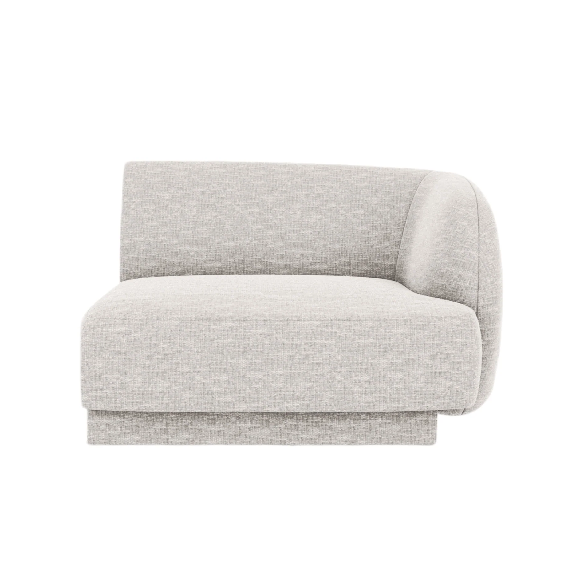 Sofa modułowa - moduł prawostronny MILEY szary szenil
