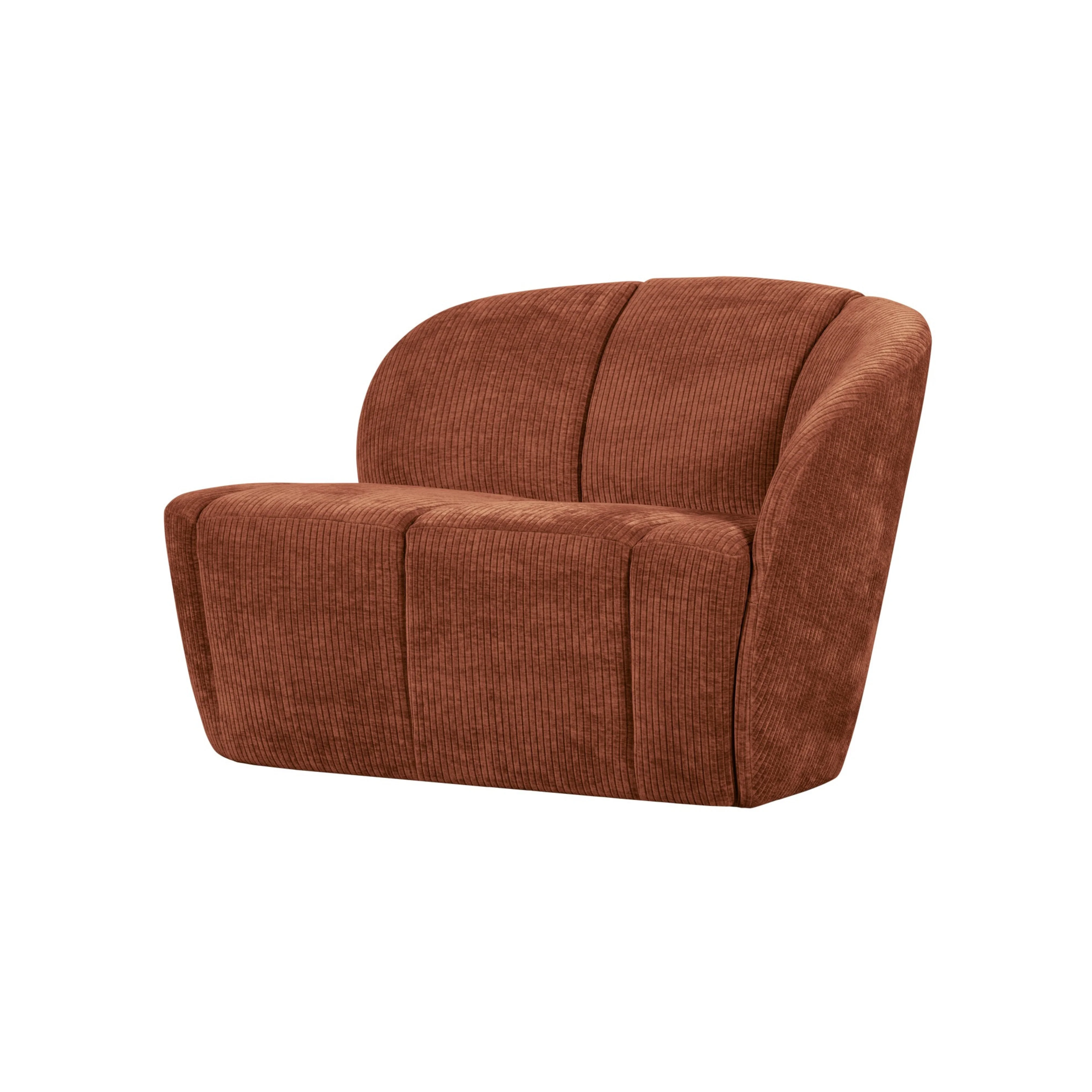 Sofa prawostronna 2-osobowa MOJO rdzawy brązowy sztruks - Image 2