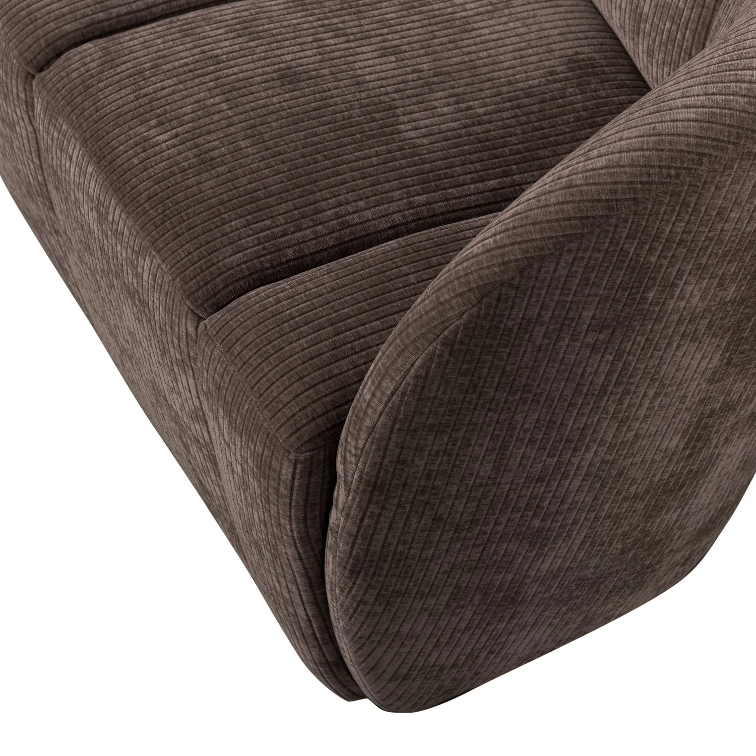 Sofa prawostronna 2-osobowa MOJO ciemnobrązowy sztruks - Image 5