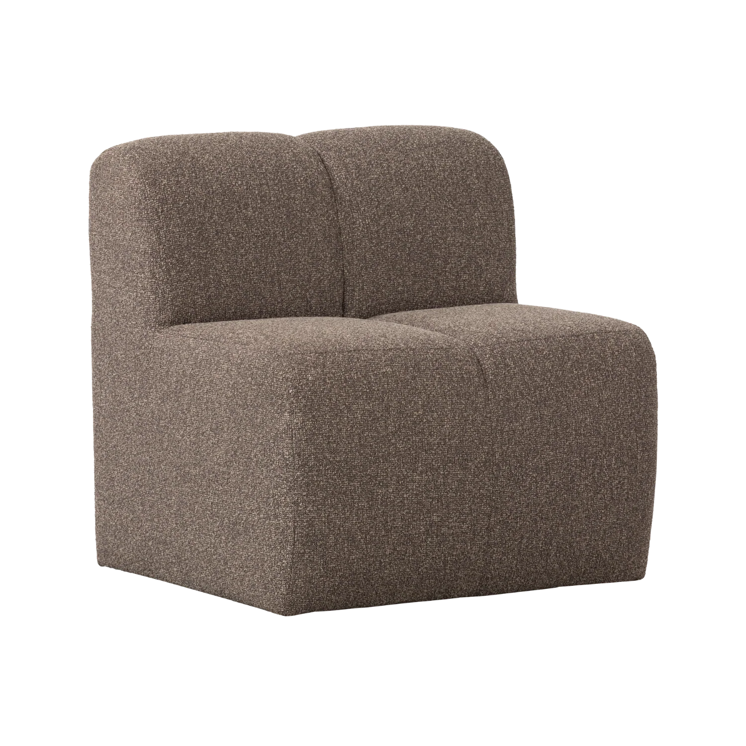 Fotel / moduł MOJO BENCH brązowy melanż boucle