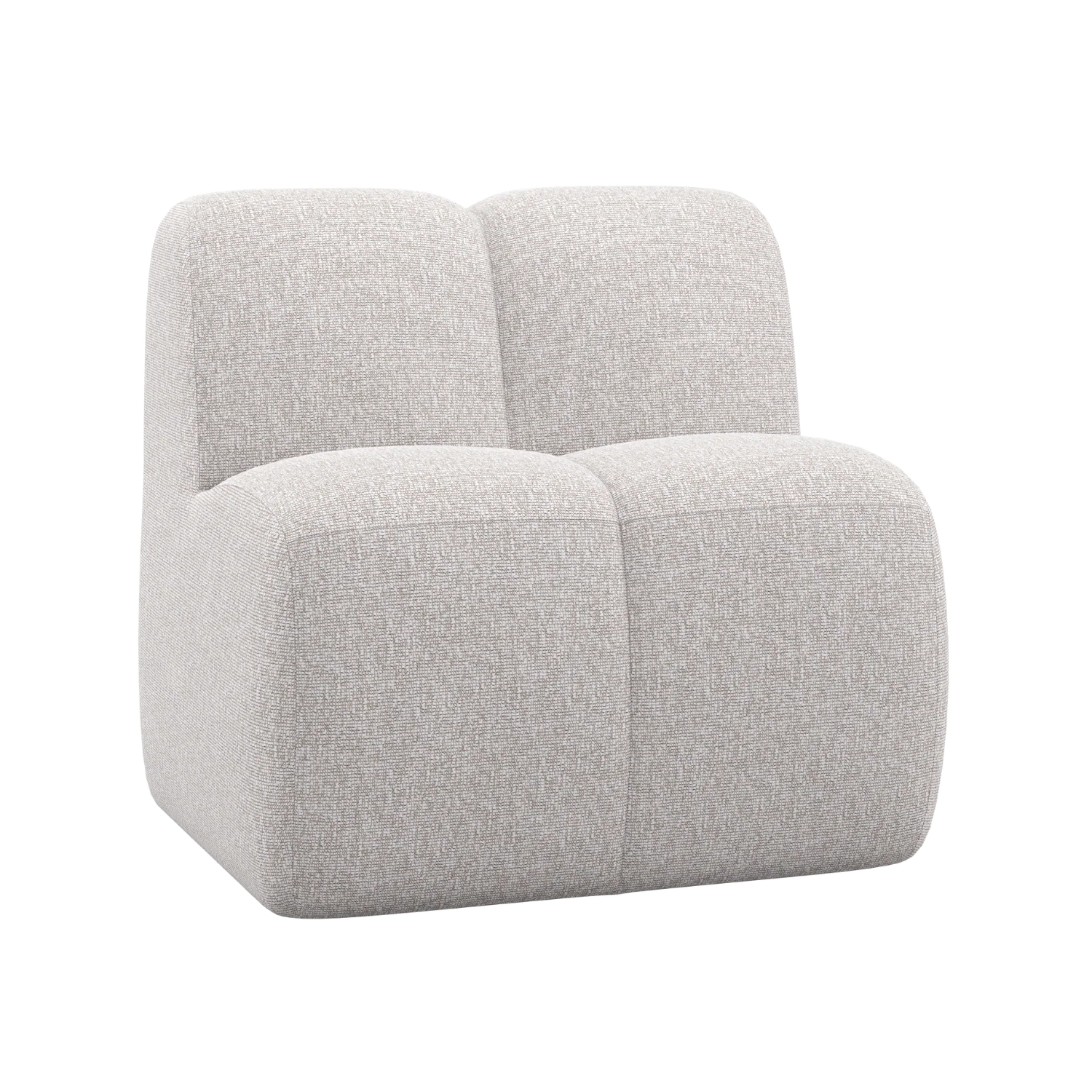 Fotel / moduł MOJO BENCH ecru melanż boucle