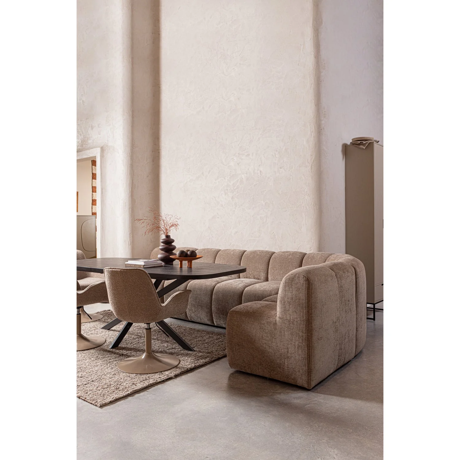 Fotel / moduł MOJO BENCH beżowy melanż boucle - Image 2